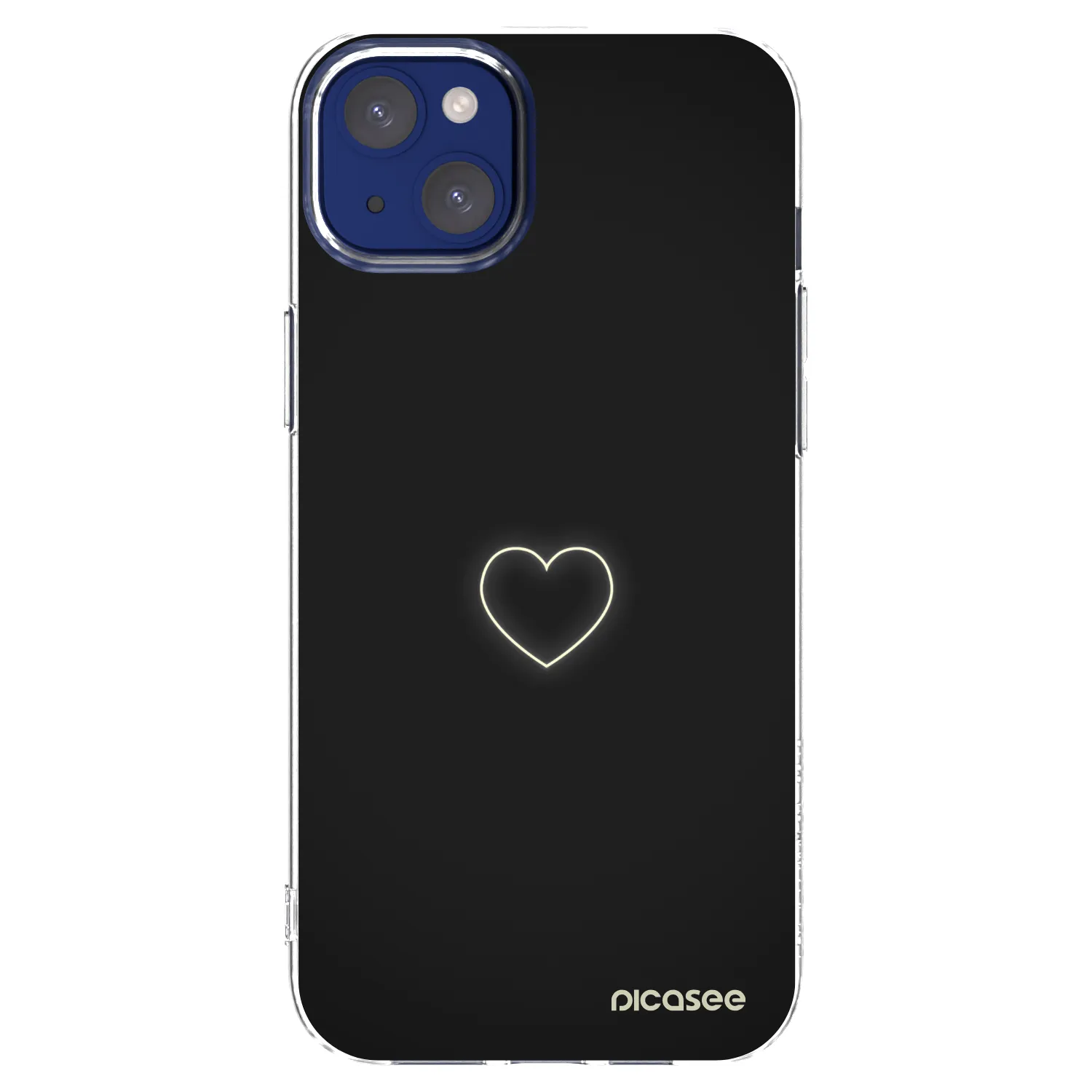 Picasee silikonový průhledný obal pro Apple iPhone 14 Plus - Heart