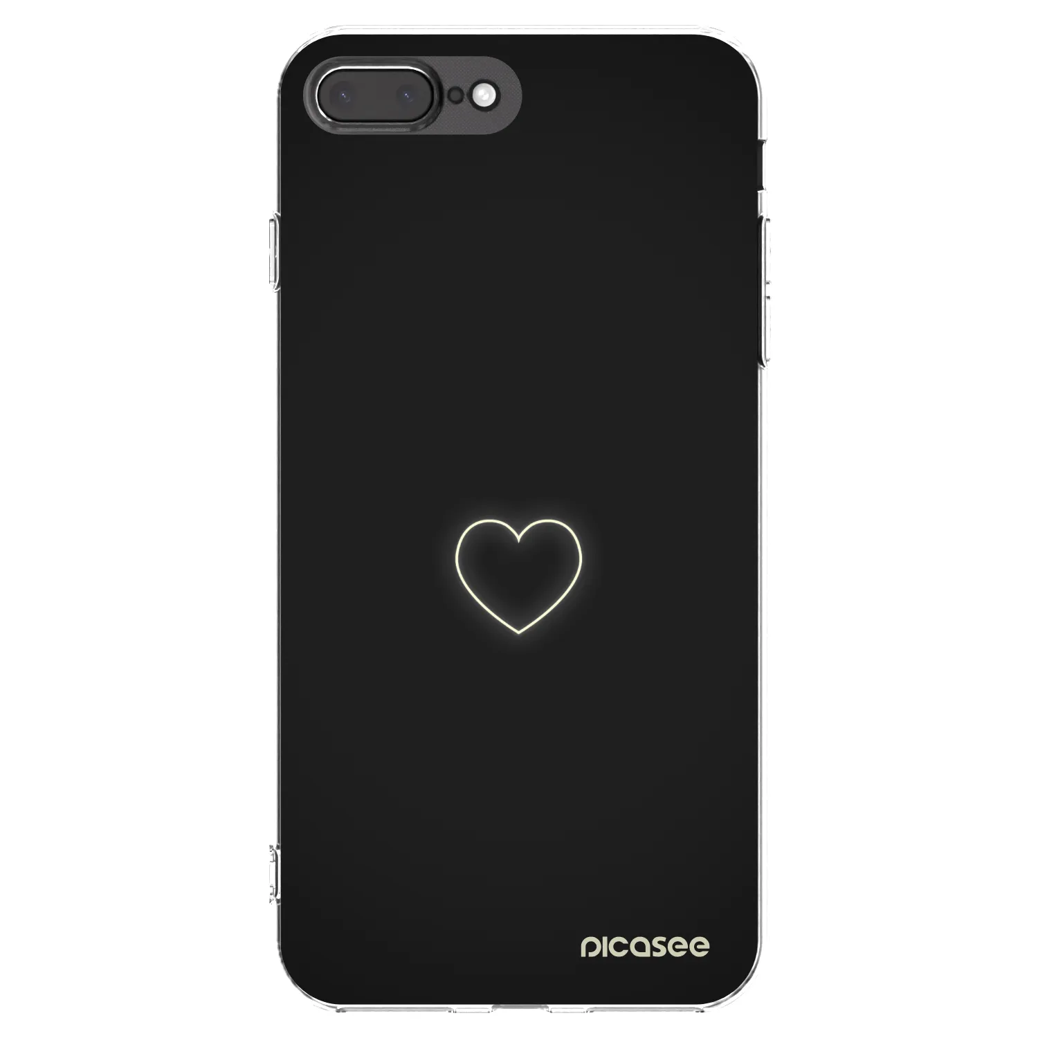 Picasee silikonový průhledný obal pro Apple iPhone 8 Plus - Heart