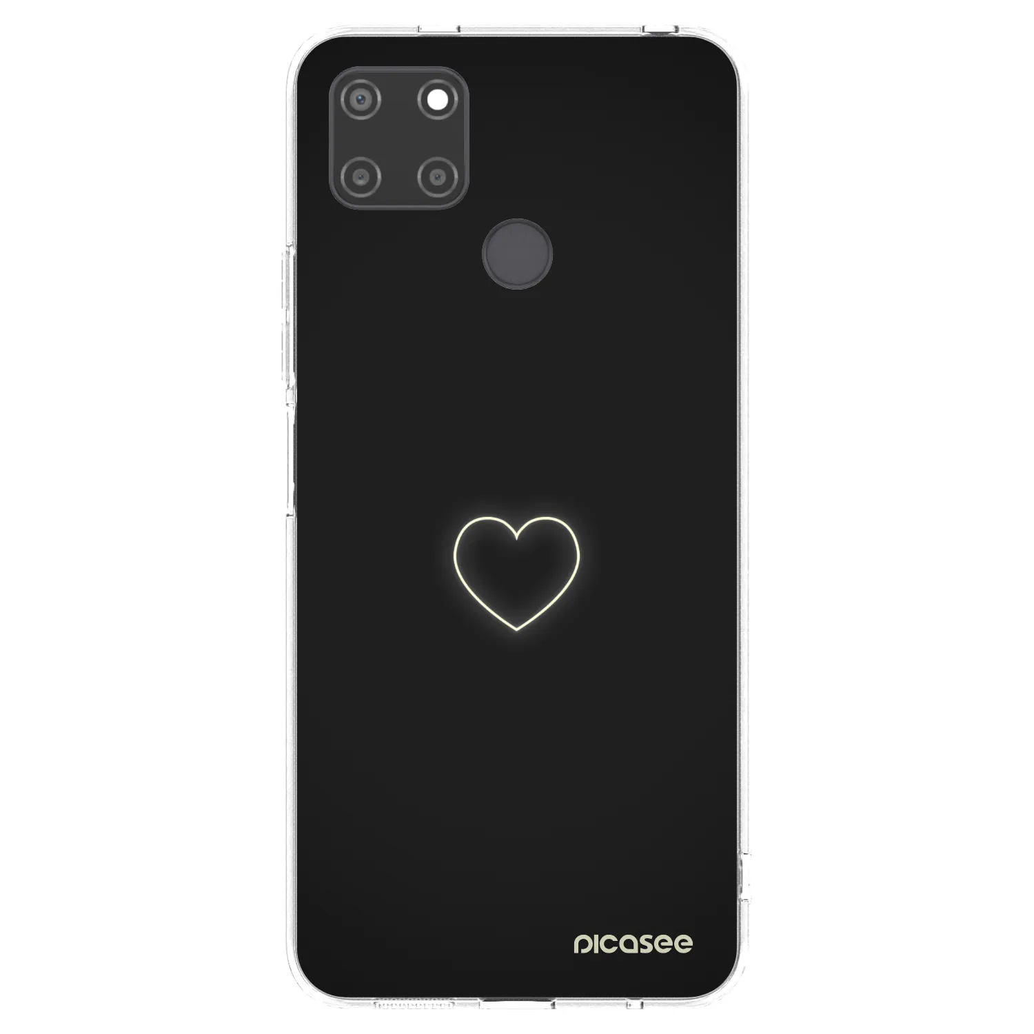 Picasee silikonový průhledný obal pro Realme C21Y - Heart