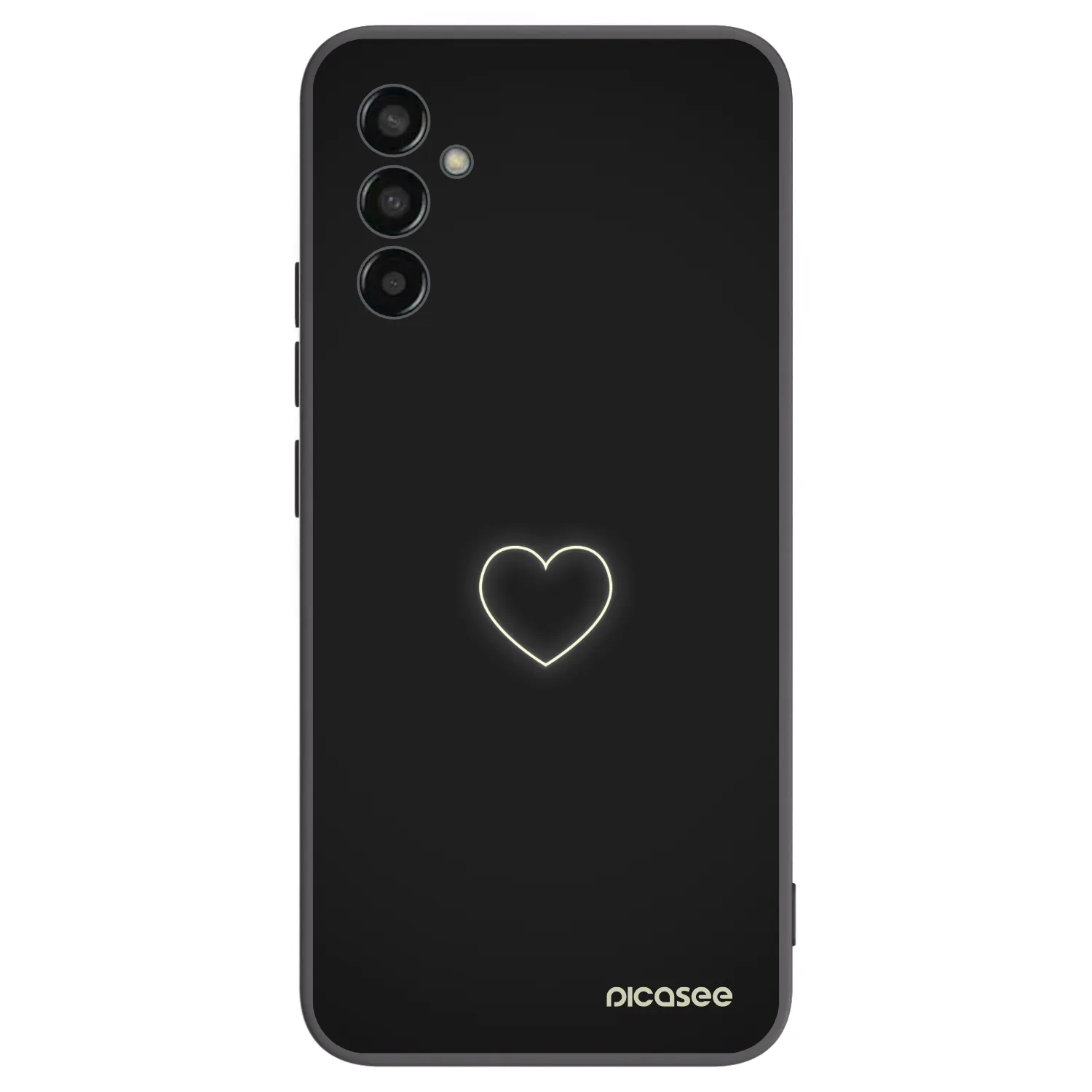 Picasee silikonový černý obal pro Samsung Galaxy M13 M135F - Heart