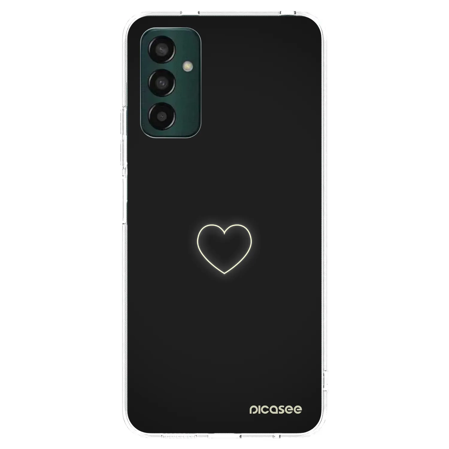Picasee silikonový průhledný obal pro Samsung Galaxy M13 M135F - Heart