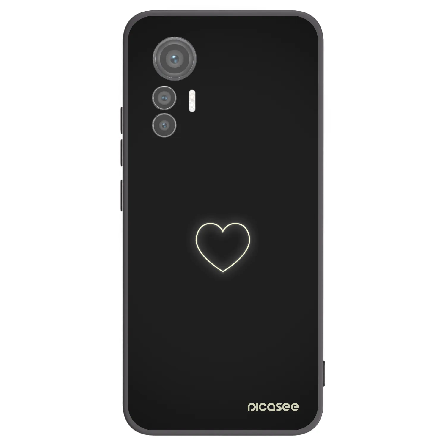 Picasee silikonový černý obal pro Xiaomi 12 Lite - Heart