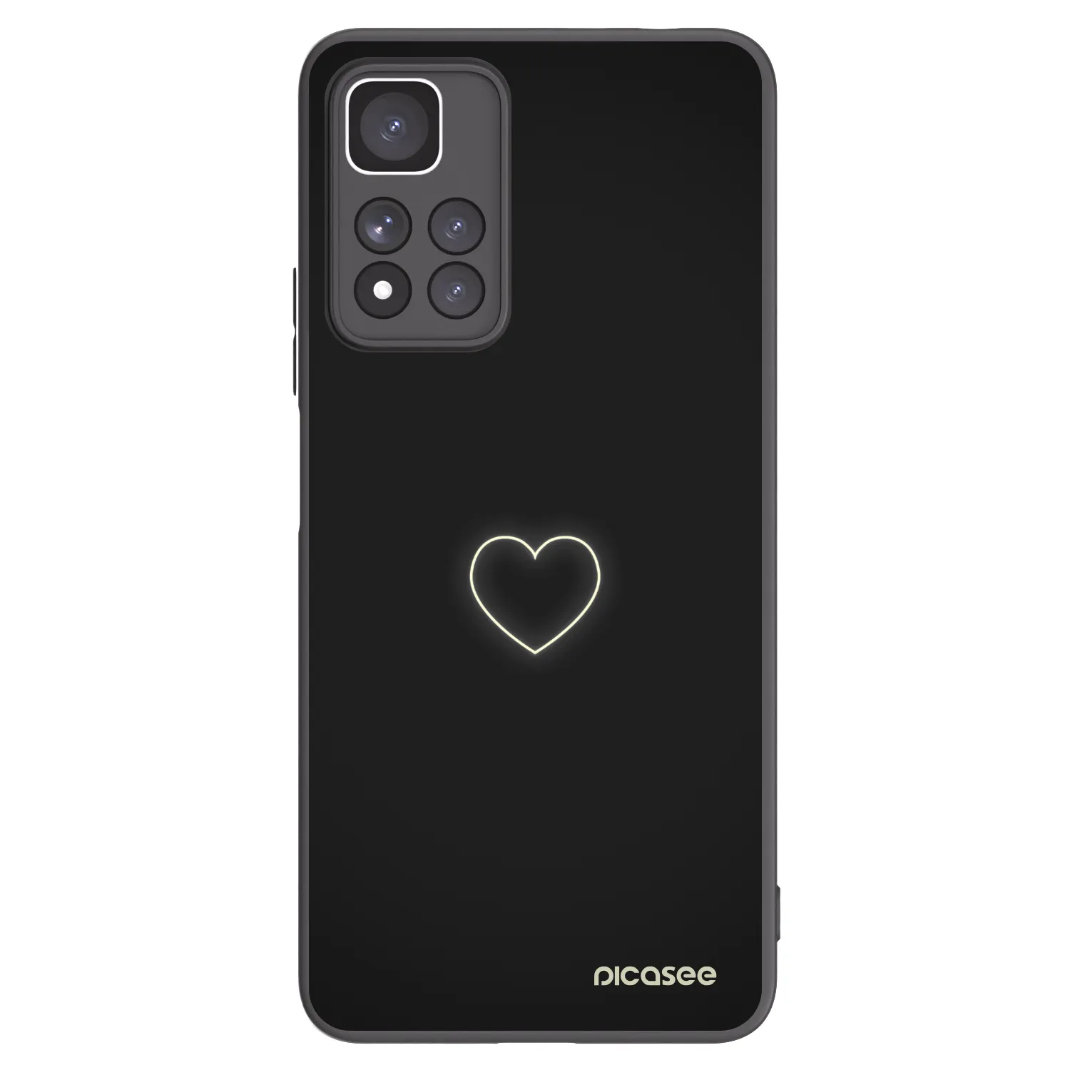 Picasee silikonový černý obal pro Xiaomi Redmi Note 11 Pro+ 5G - Heart