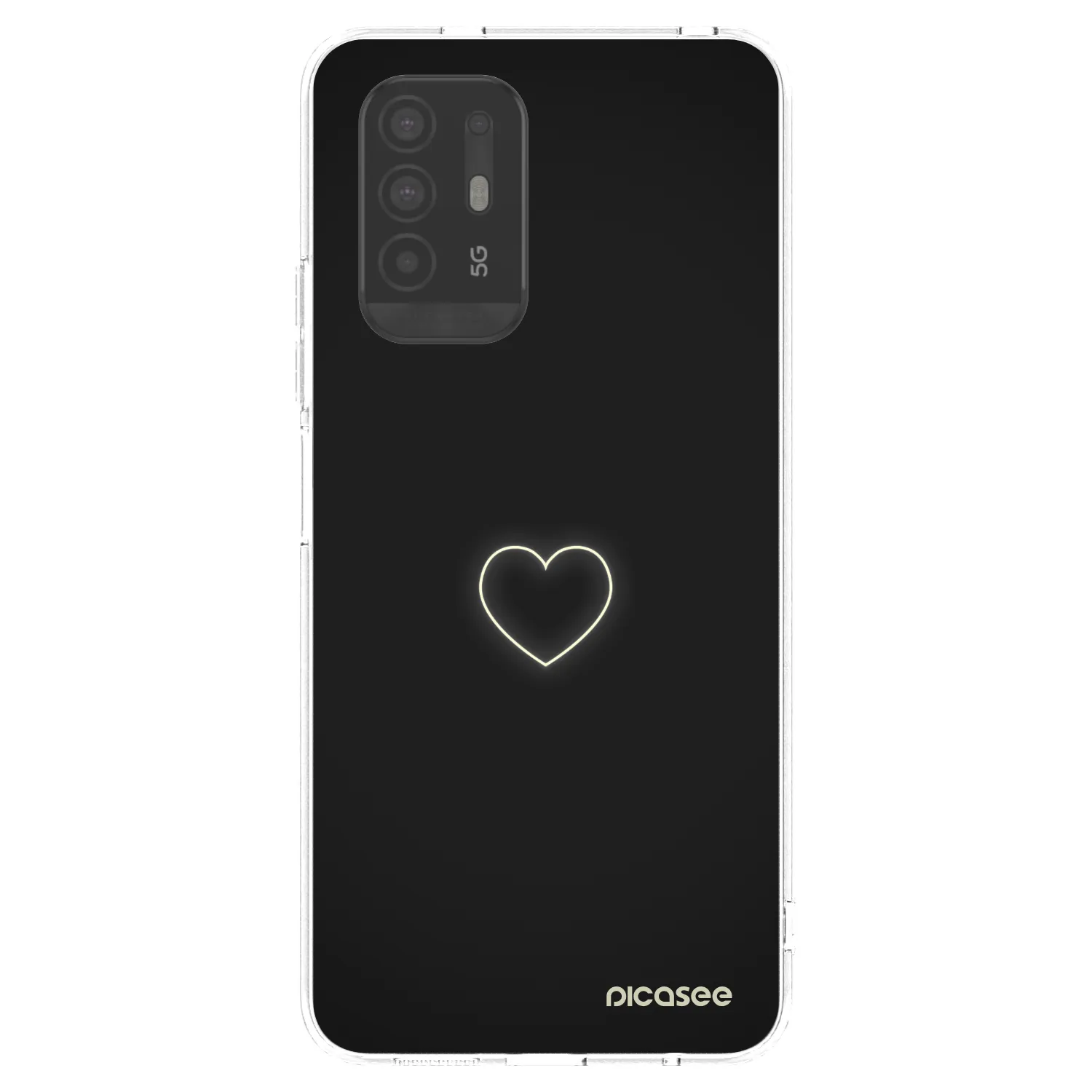 Picasee silikonový průhledný obal pro OPPO A94 5G - Heart