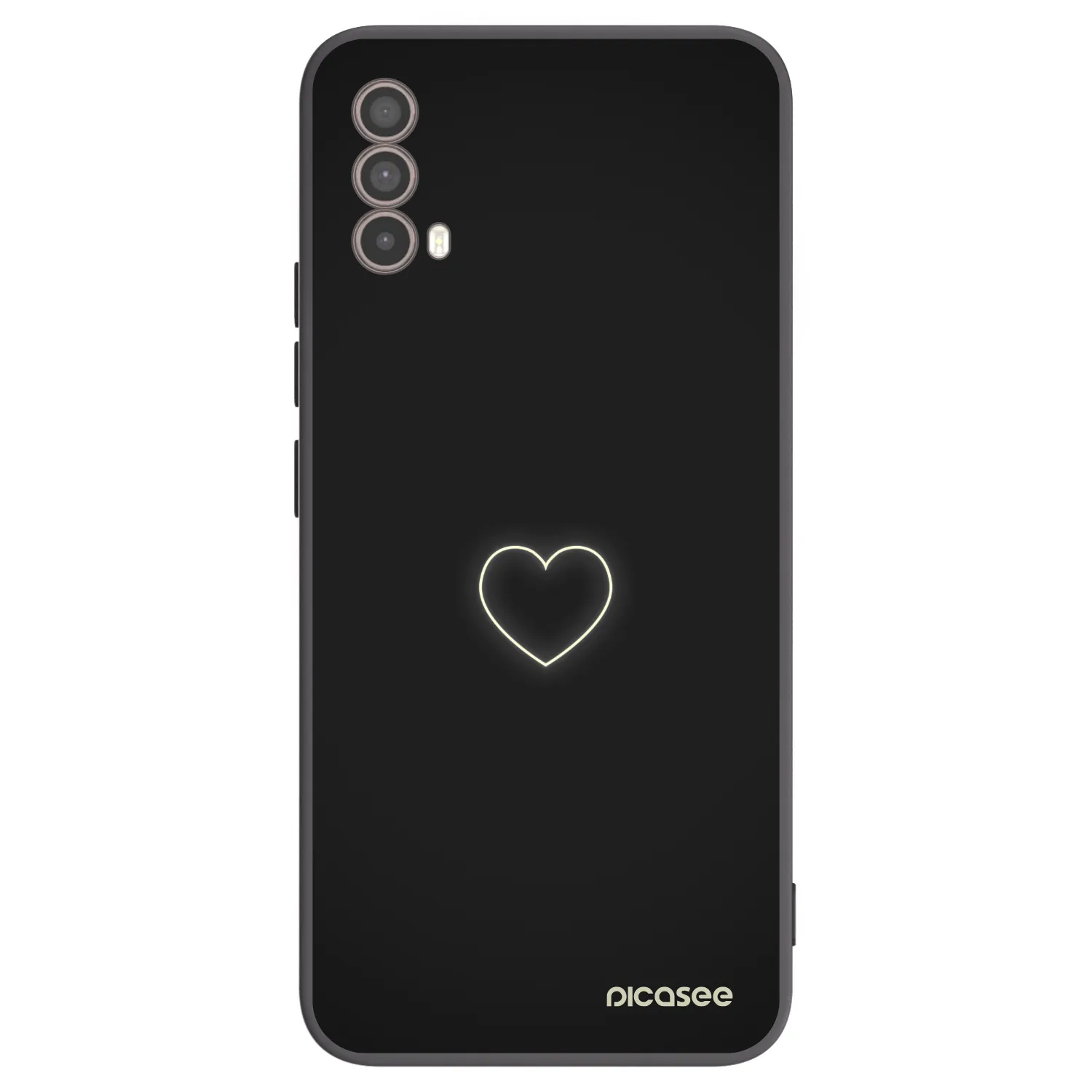 Picasee silikonový černý obal pro Motorola Moto E40 - Heart