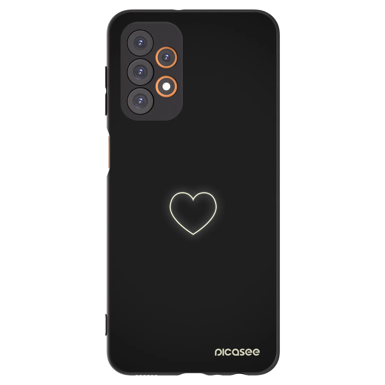 Picasee silikonový černý obal pro Samsung Galaxy A23 A235F 4G - Heart