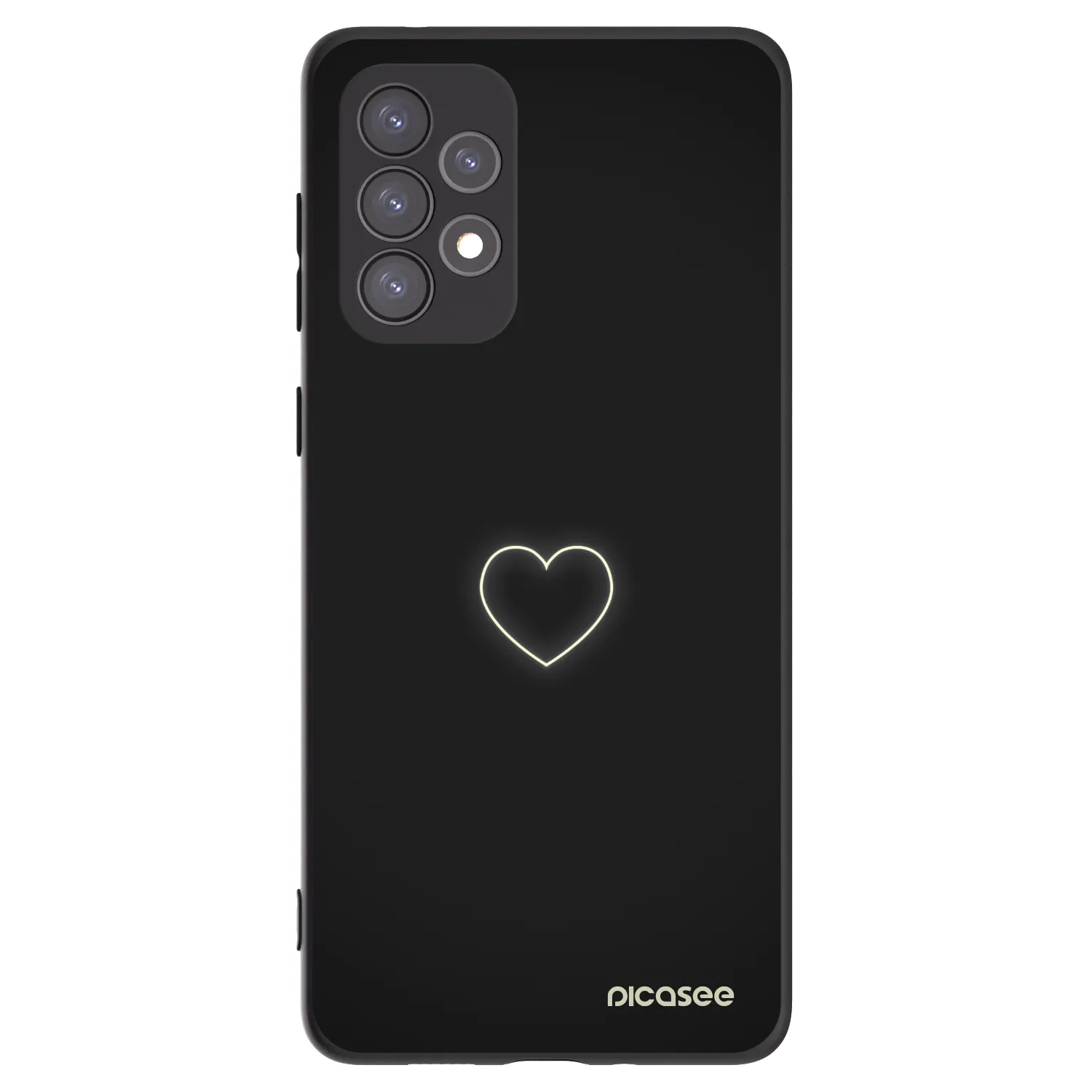 Picasee silikonový černý obal pro Samsung Galaxy A73 5G - Heart