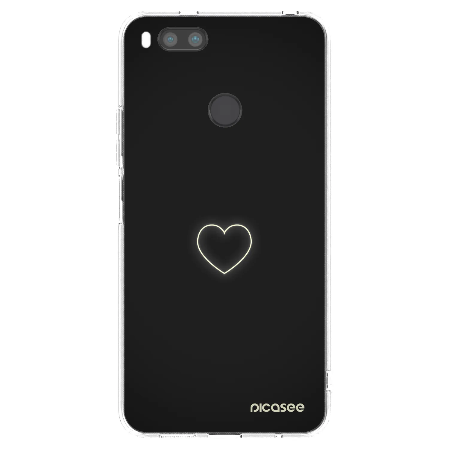 Picasee silikonový průhledný obal pro Xiaomi Redmi A1 - Heart