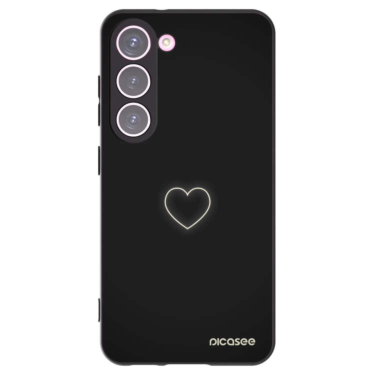 Picasee silikonový černý obal pro Samsung Galaxy S23 5G - Heart