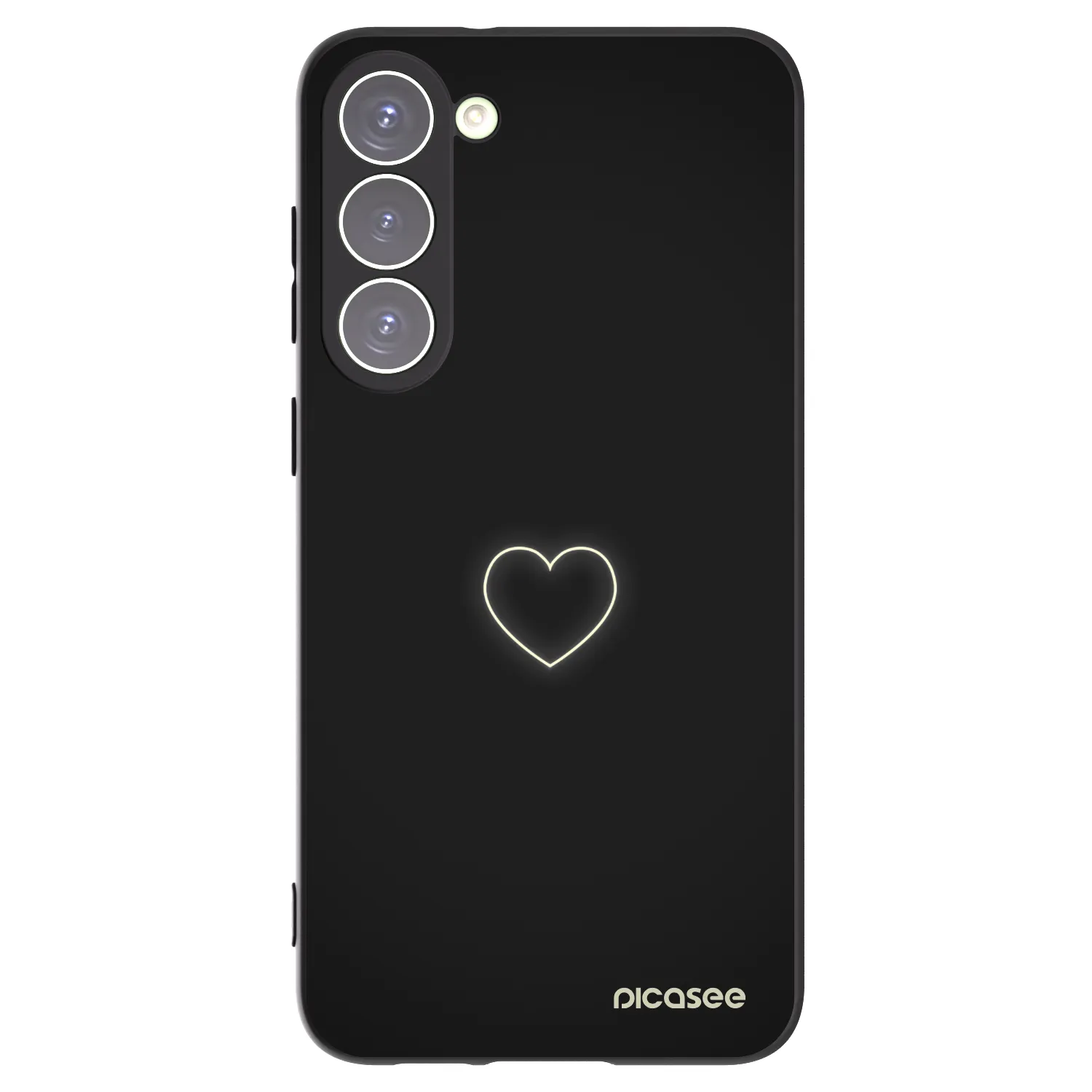 Picasee silikonový černý obal pro Samsung Galaxy S23+ 5G - Heart