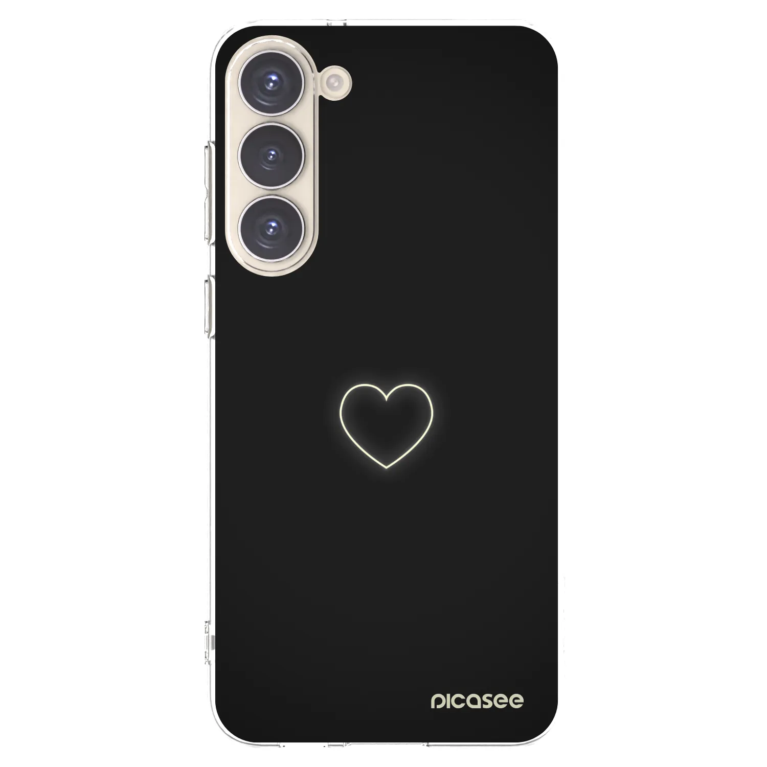 Picasee silikonový průhledný obal pro Samsung Galaxy S23+ 5G - Heart