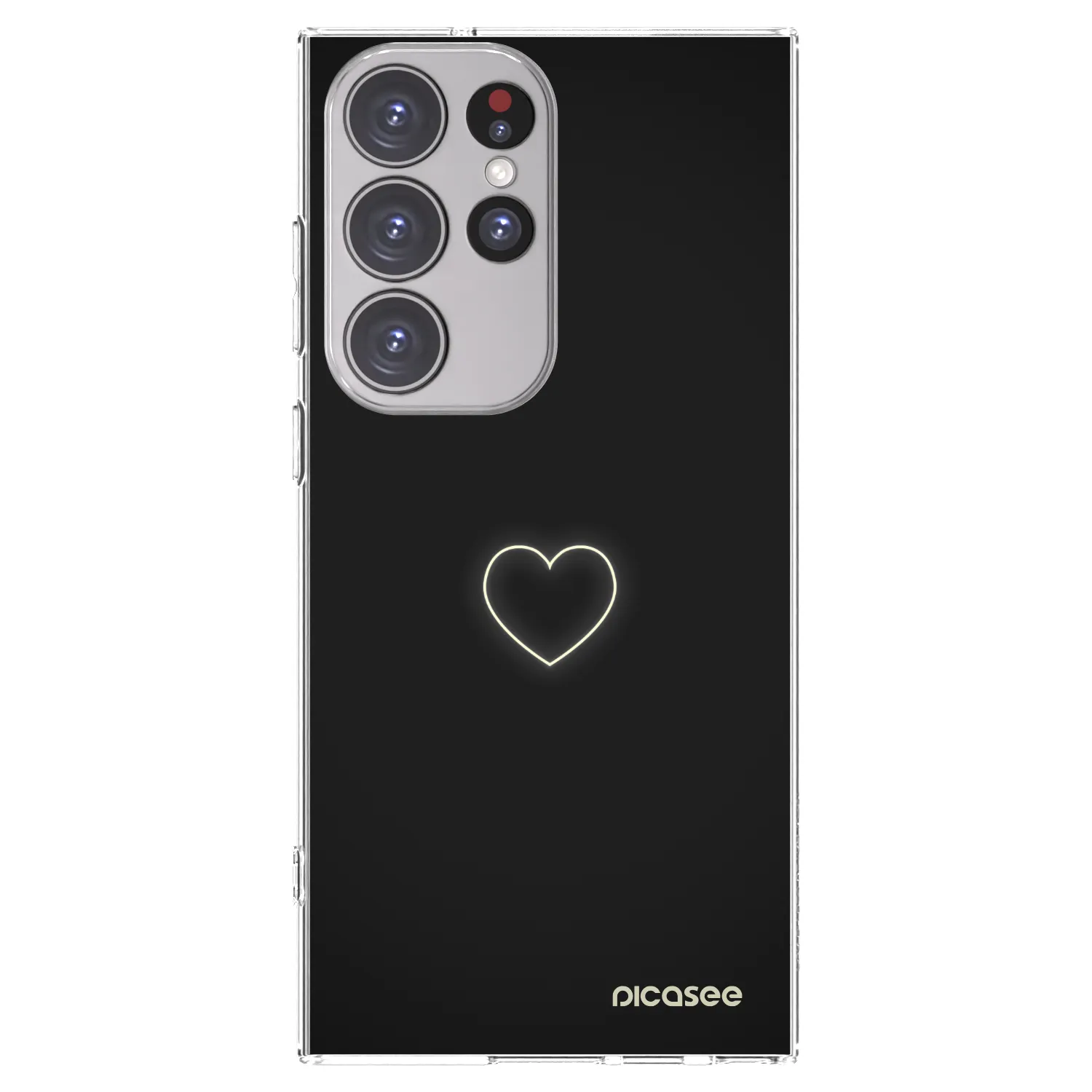 Picasee silikonový průhledný obal pro Samsung Galaxy S23 Ultra 5G - Heart