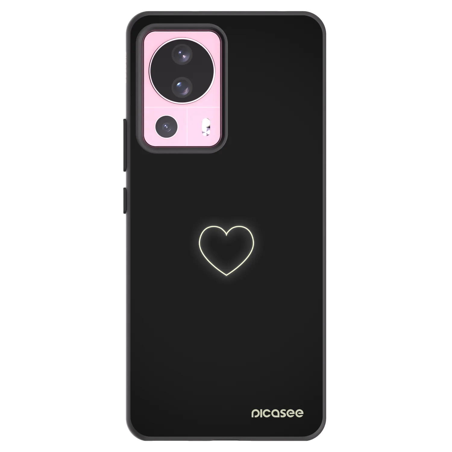 Picasee silikonový černý obal pro Xiaomi 13 Lite - Heart