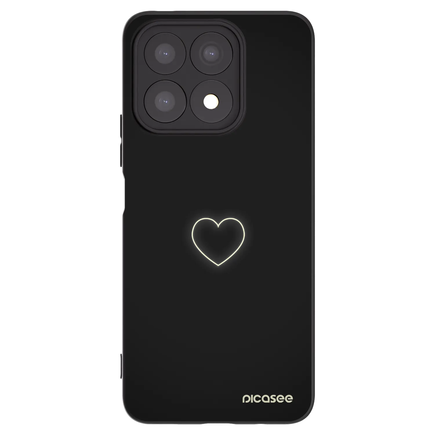 Picasee silikonový černý obal pro Honor X8a - Heart