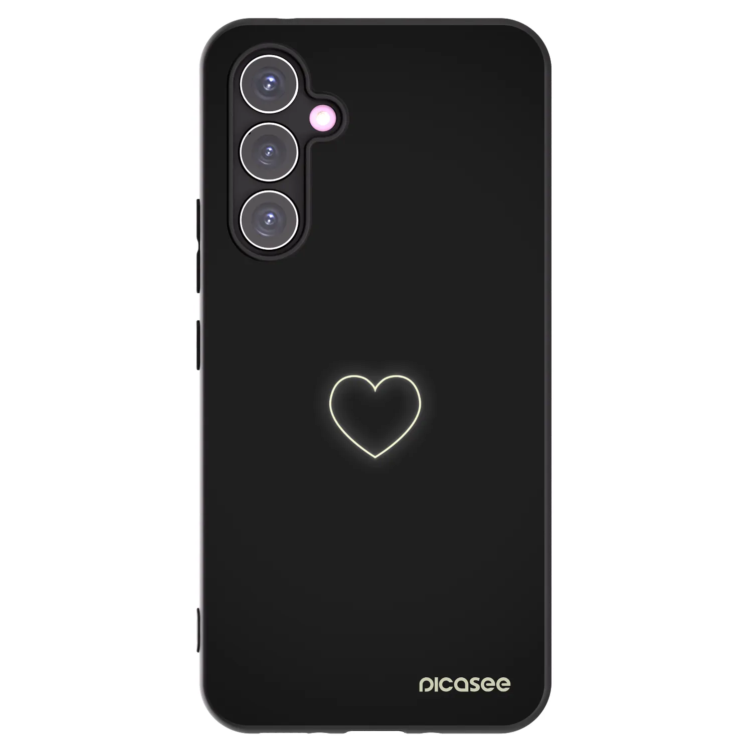 Picasee silikonový černý obal pro Samsung Galaxy A54 5G A546B - Heart
