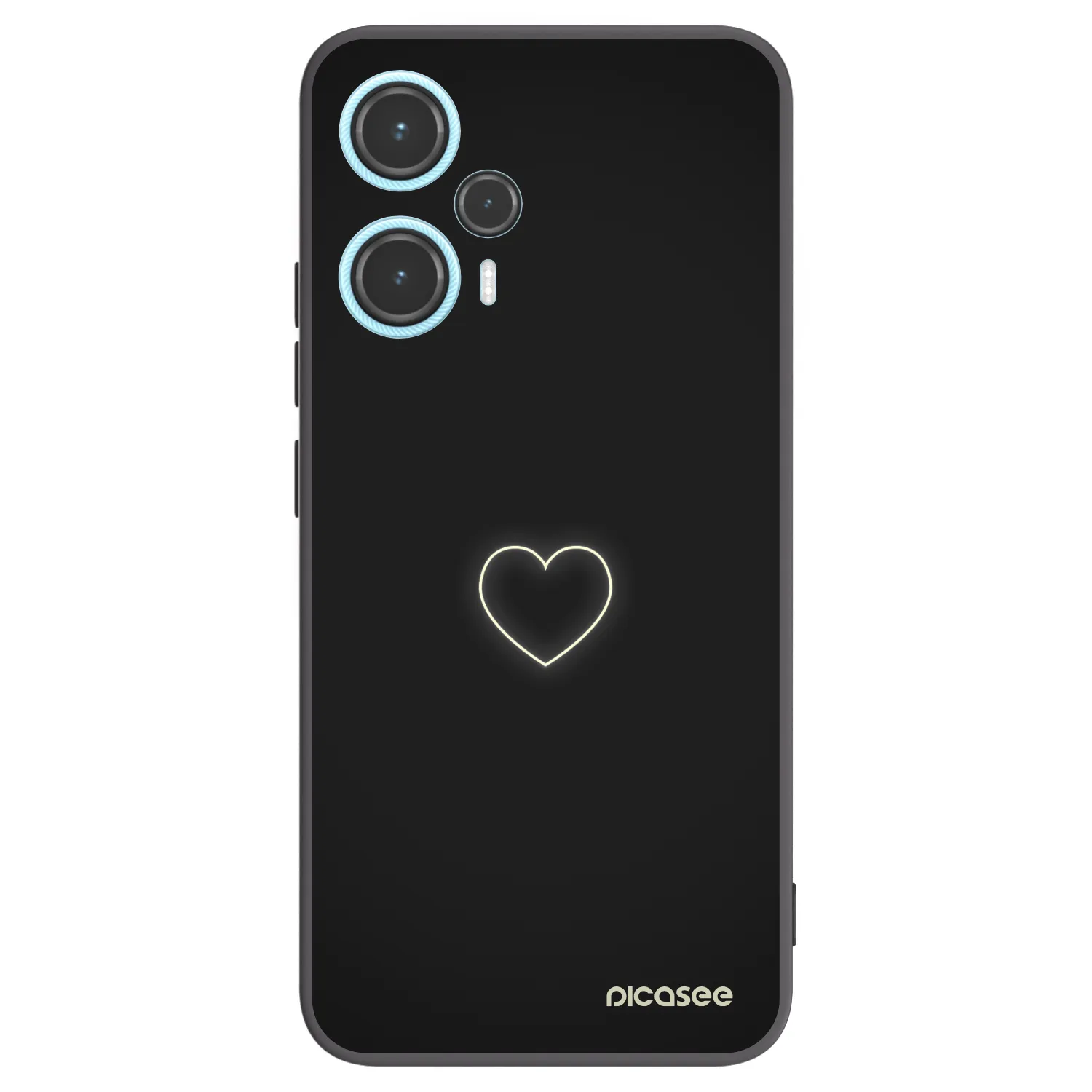 Picasee silikonový černý obal pro Xiaomi Poco F5 - Heart
