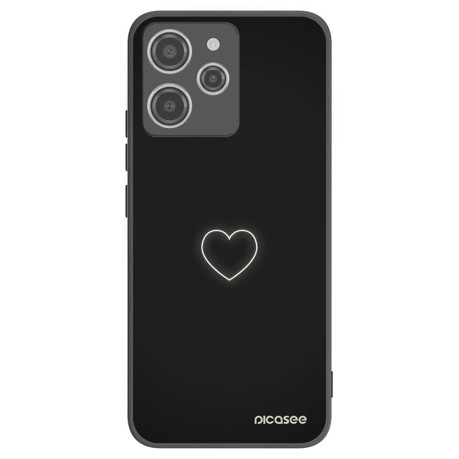 Picasee silikonový černý obal pro Xiaomi Redmi 12 4G - Heart