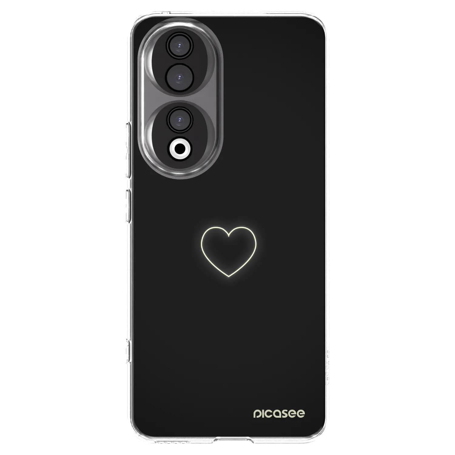 Picasee silikonový průhledný obal pro Honor 90 5G - Heart