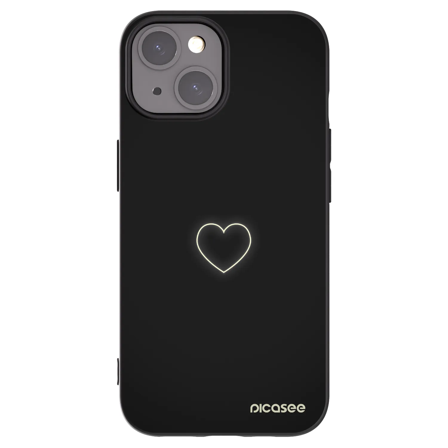 Picasee silikonový černý obal pro Apple iPhone 15 - Heart