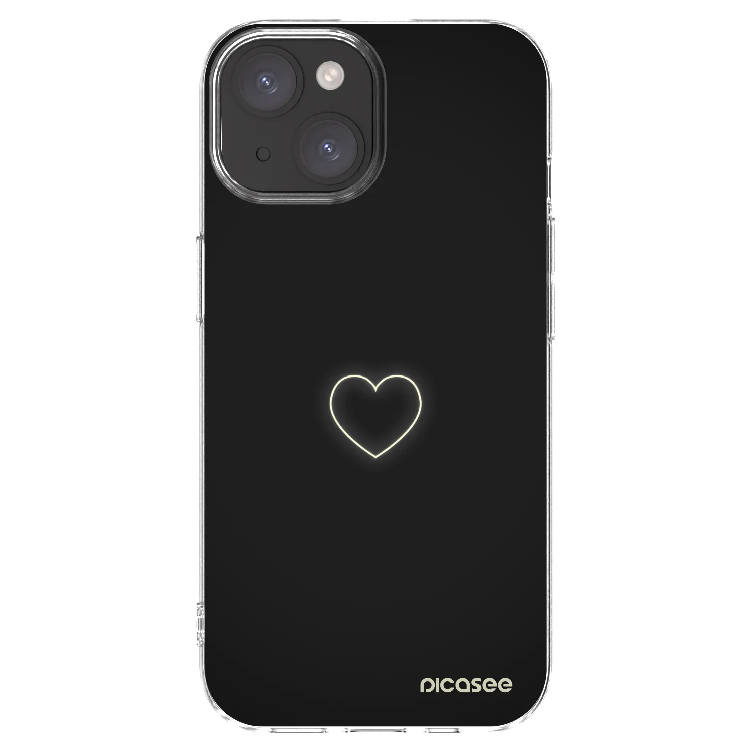 Picasee silikonový průhledný obal pro Apple iPhone 15 - Heart