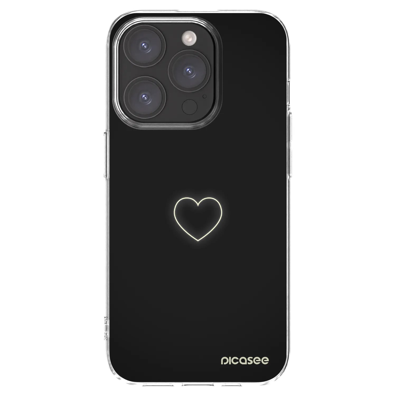 Picasee silikonový průhledný obal pro Apple iPhone 15 Pro - Heart
