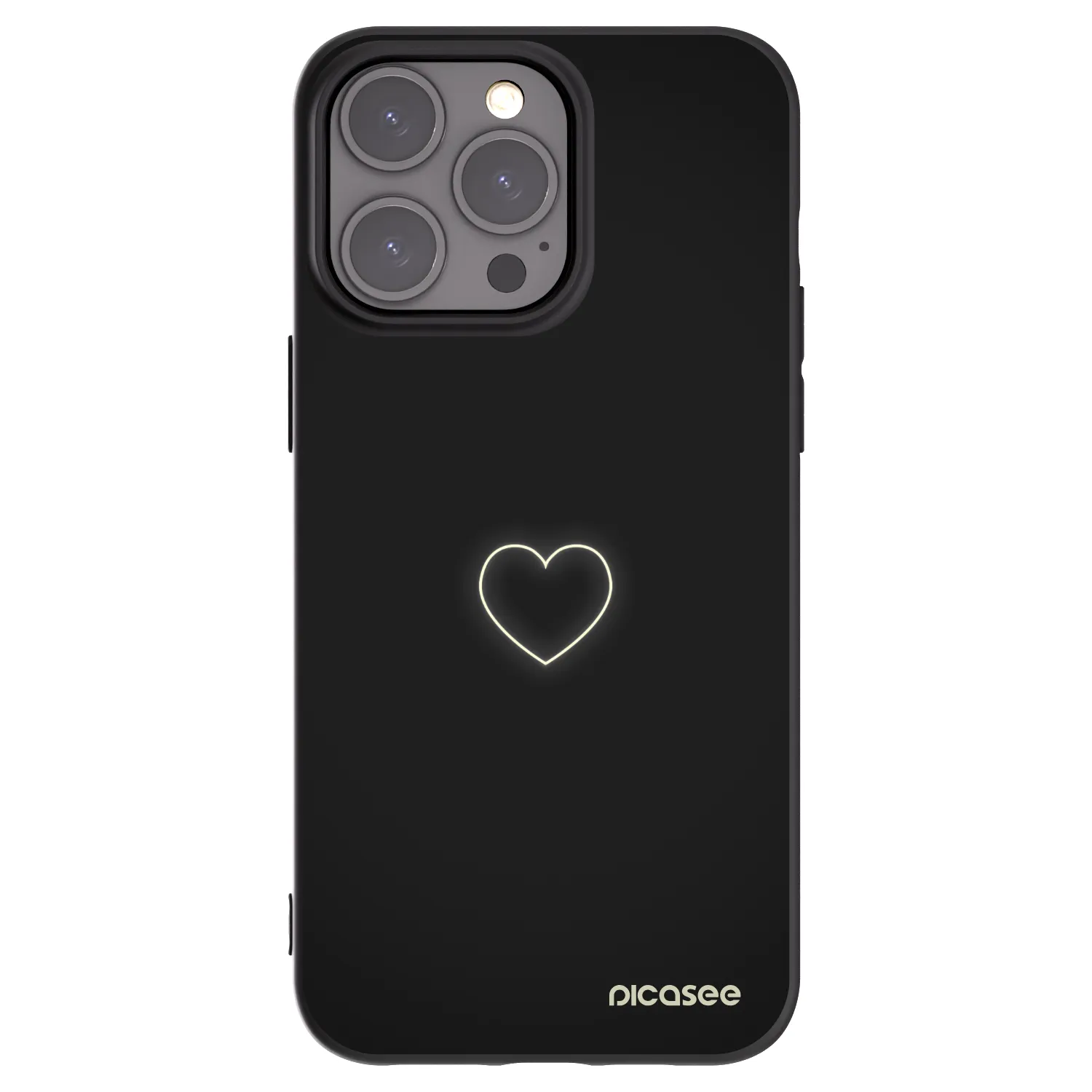 Picasee silikonový černý obal pro Apple iPhone 15 Pro Max - Heart