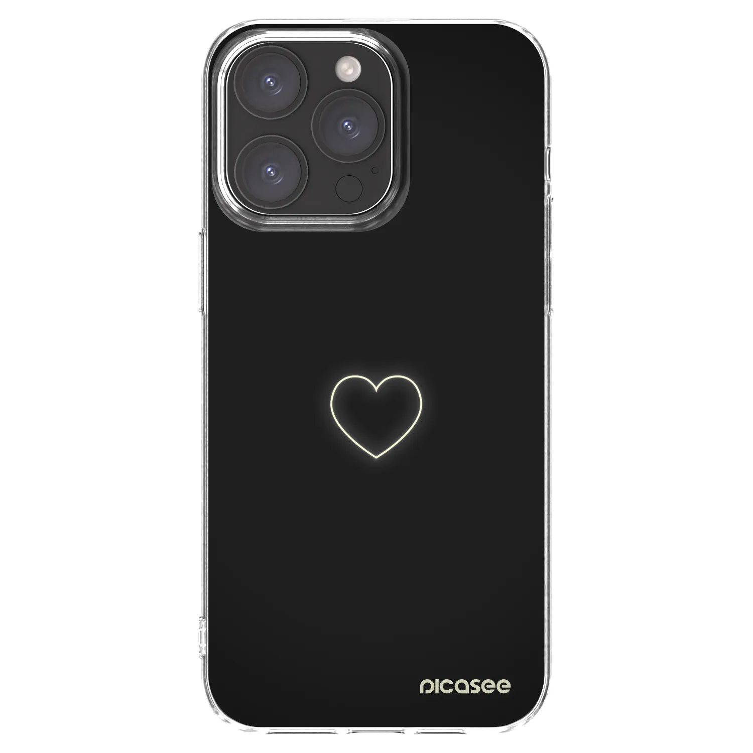 Picasee silikonový průhledný obal pro Apple iPhone 15 Pro Max - Heart