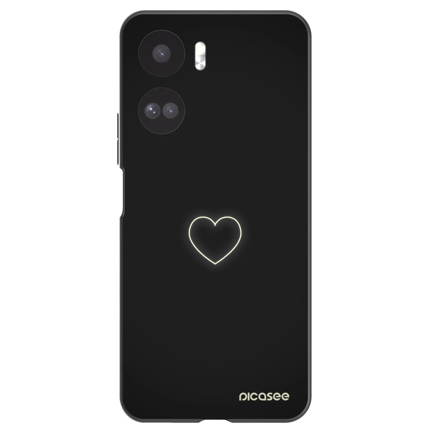 Picasee silikonový černý obal pro Honor 90 Lite 5G - Heart