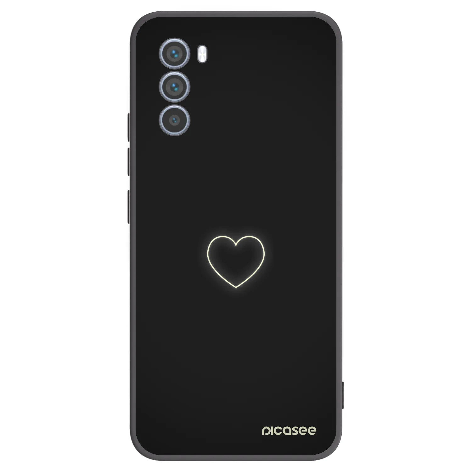 Picasee silikonový černý obal pro Motorola Moto G62 - Heart