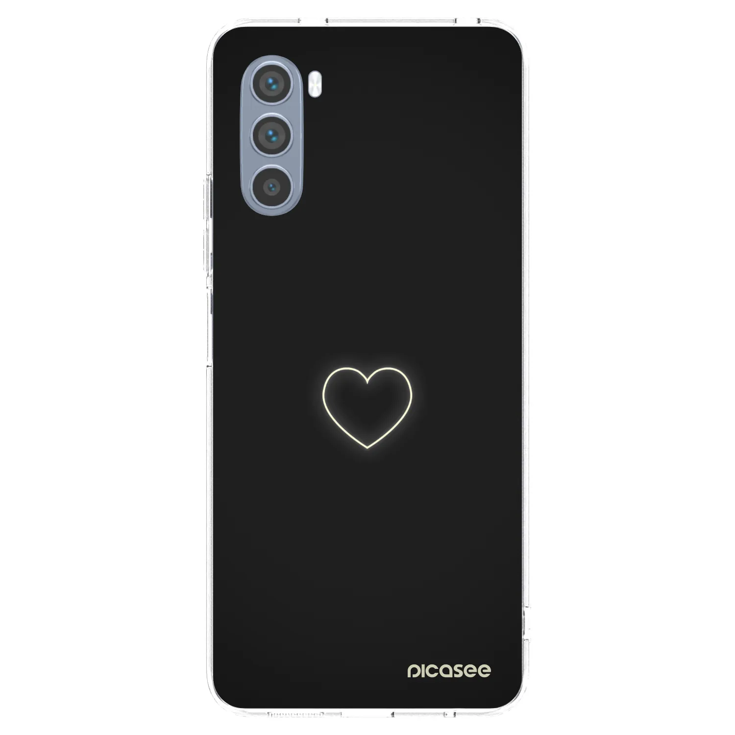 Picasee silikonový průhledný obal pro Motorola Moto G62 - Heart