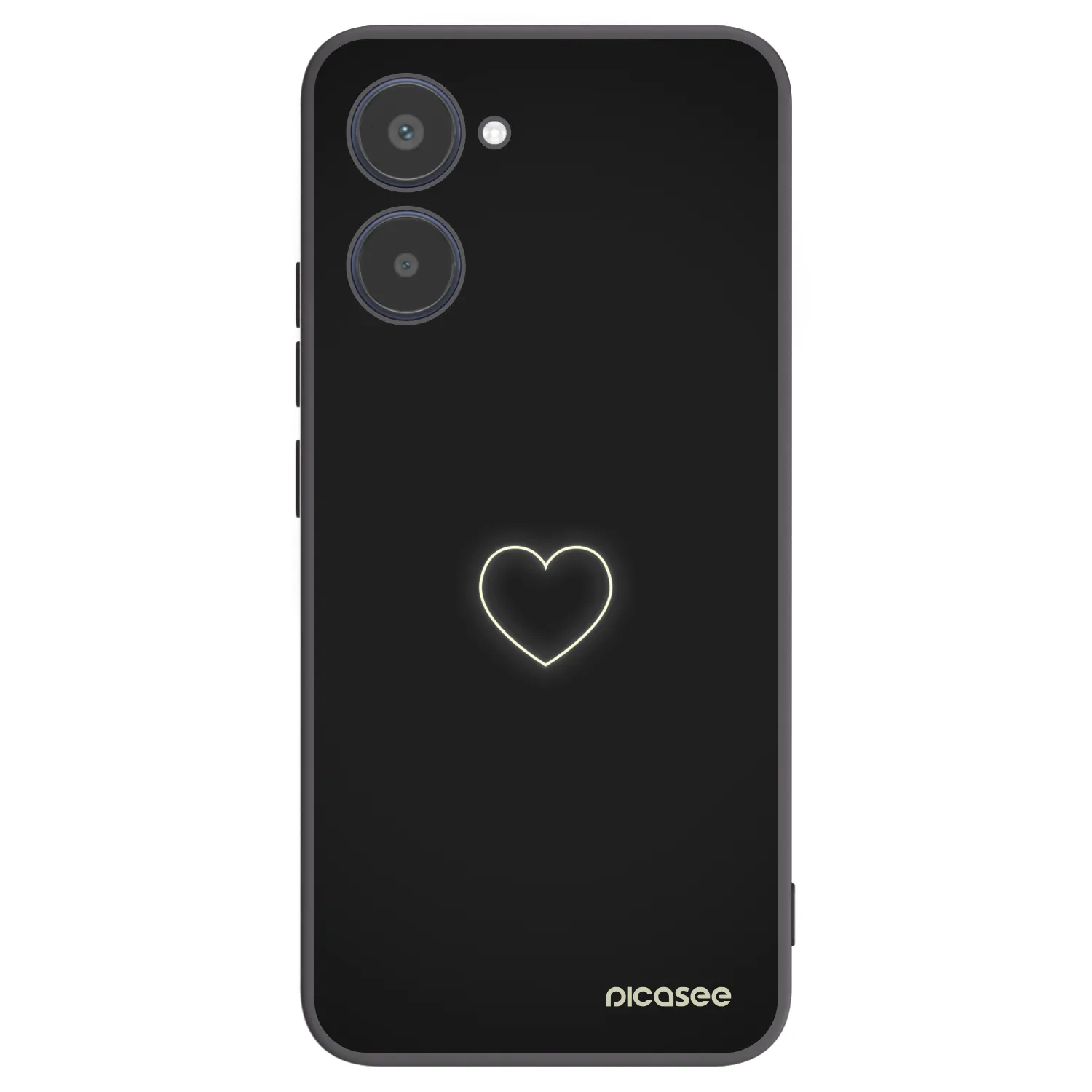 Picasee silikonový černý obal pro Realme 10 4G - Heart