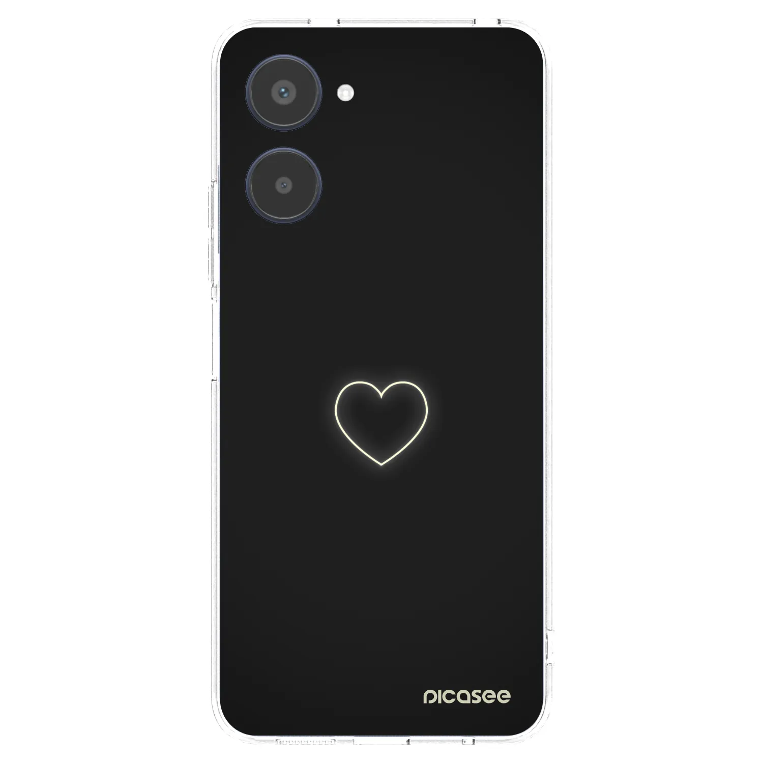 Picasee silikonový průhledný obal pro Realme 10 4G - Heart