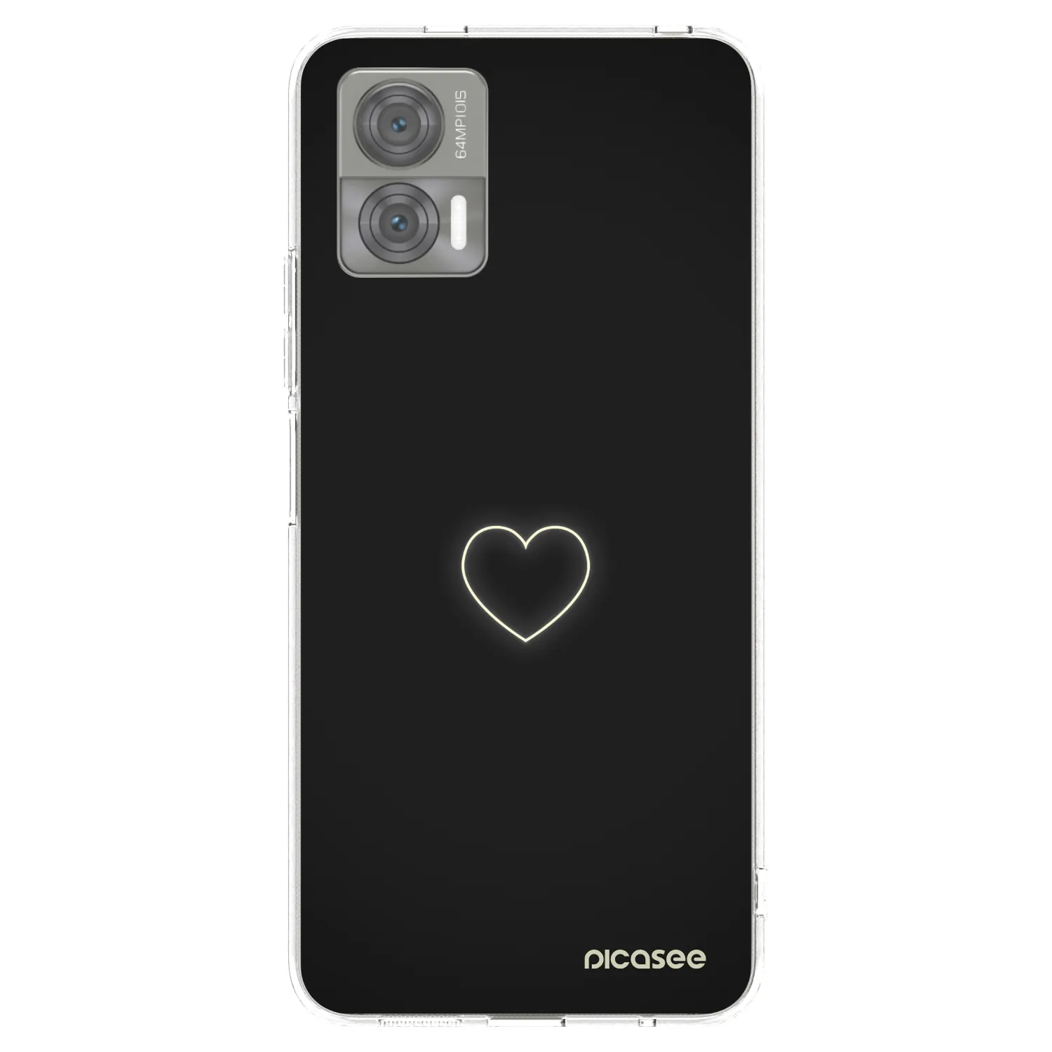 Picasee silikonový průhledný obal pro Motorola Edge 30 Neo - Heart