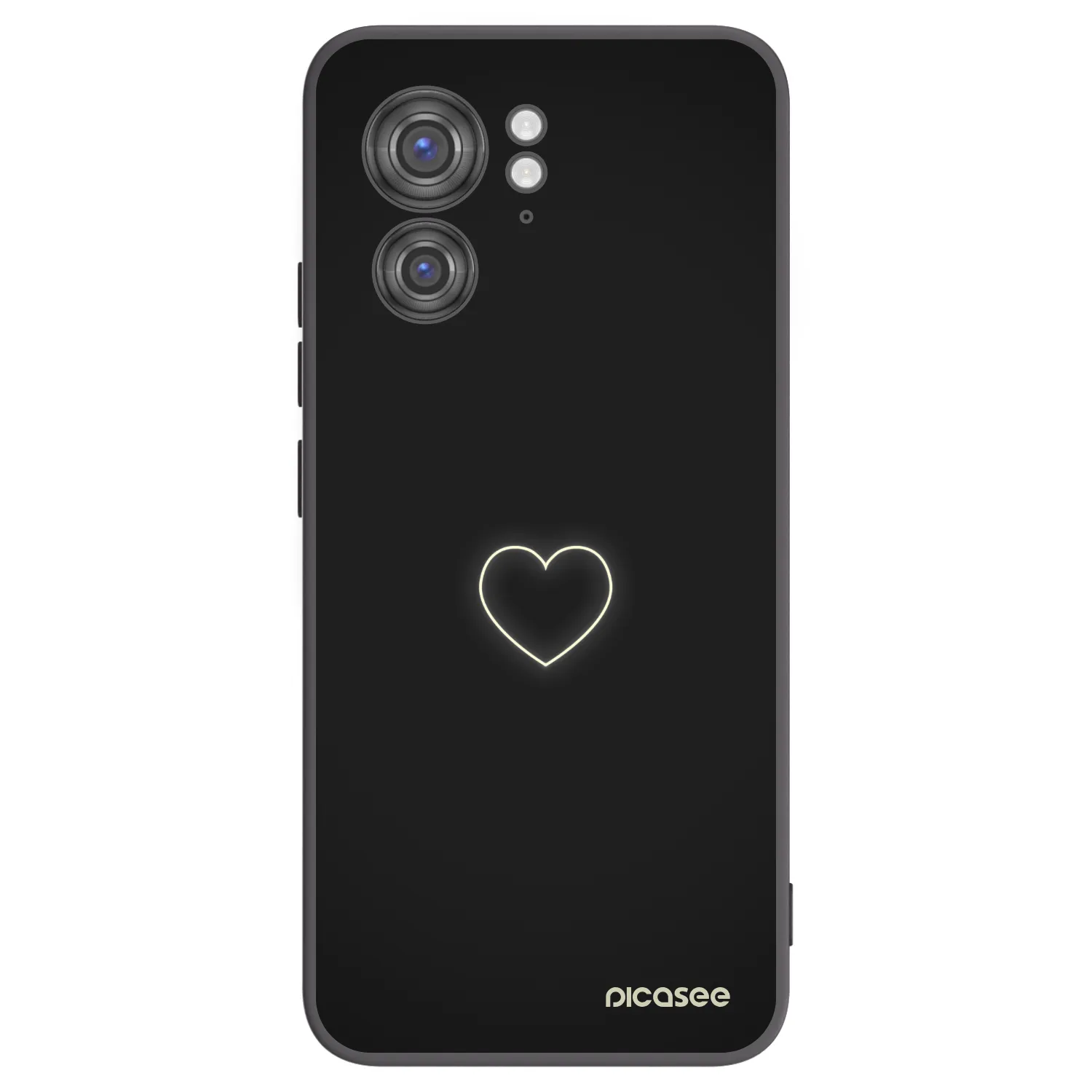 Picasee silikonový černý obal pro Motorola Edge 40 - Heart