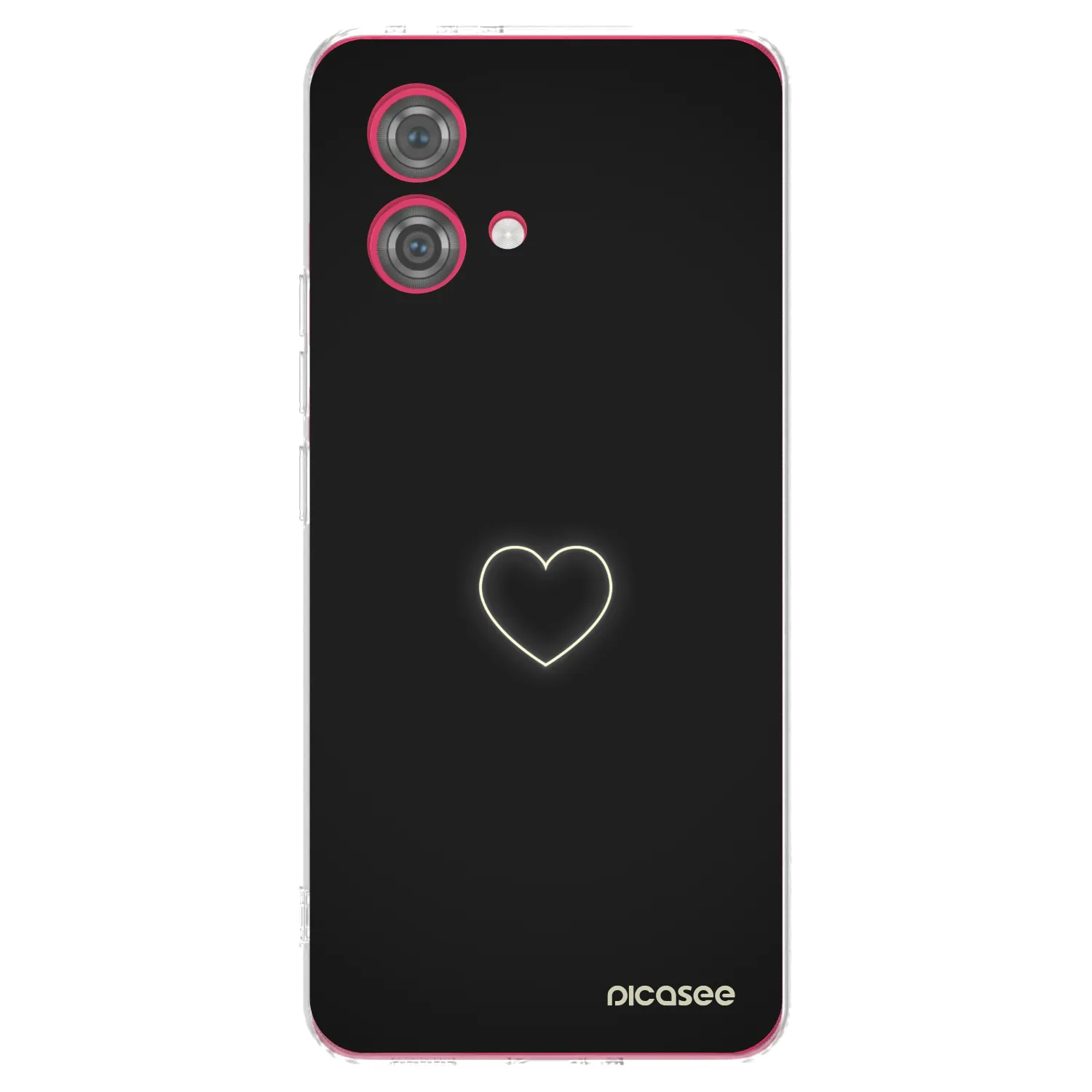 Picasee silikonový průhledný obal pro Motorola Moto G84 5G - Heart