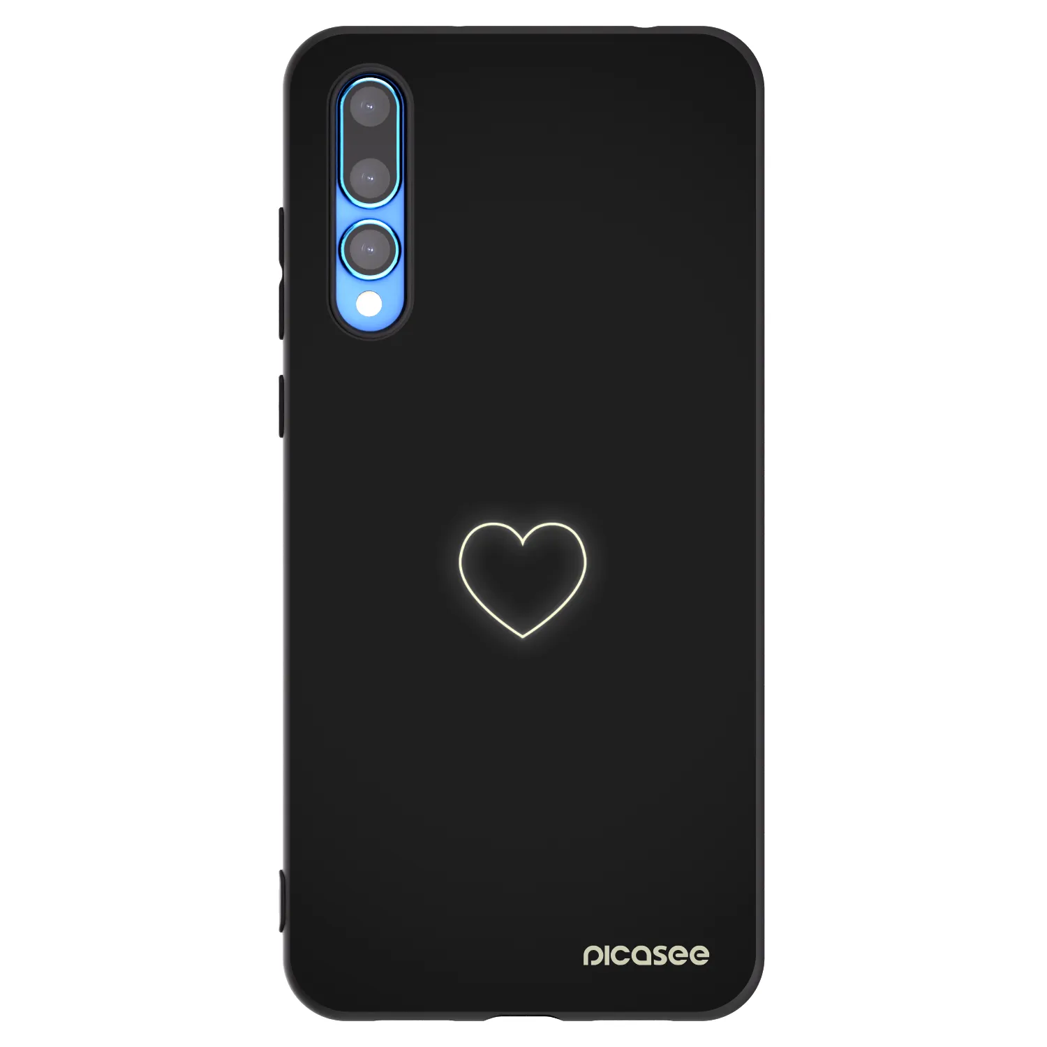 Picasee silikonový černý obal pro Huawei P20 Pro - Heart