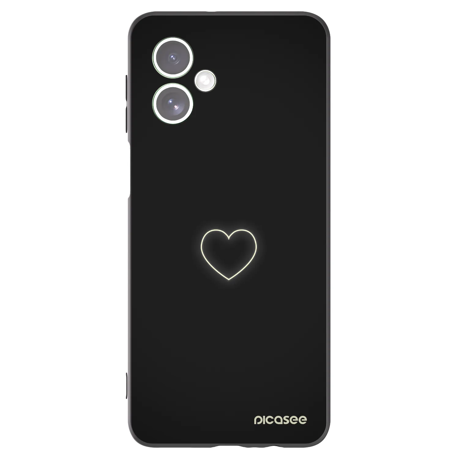 Picasee silikonový černý obal pro Motorola Moto G54 5G - Heart