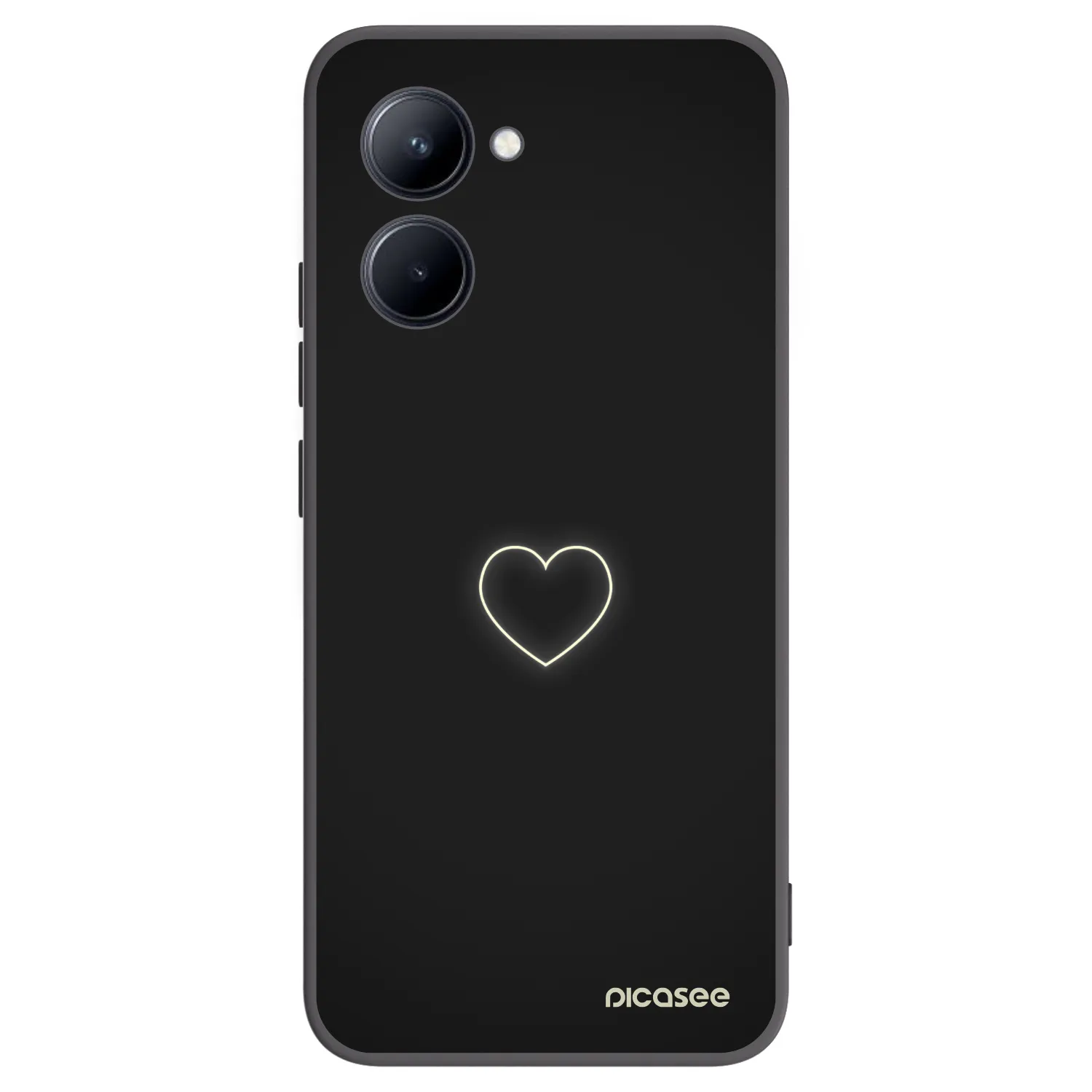 Picasee silikonový černý obal pro Realme C33 (2023) - Heart