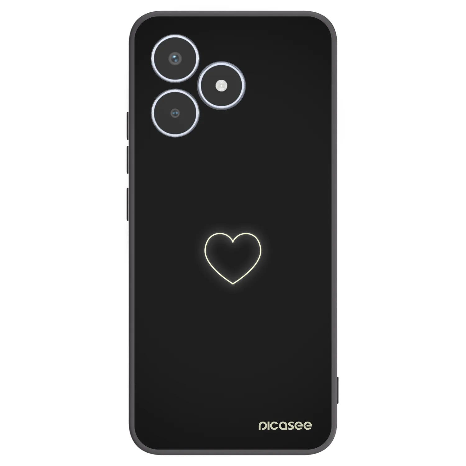 Picasee silikonový černý obal pro Realme C53 - Heart