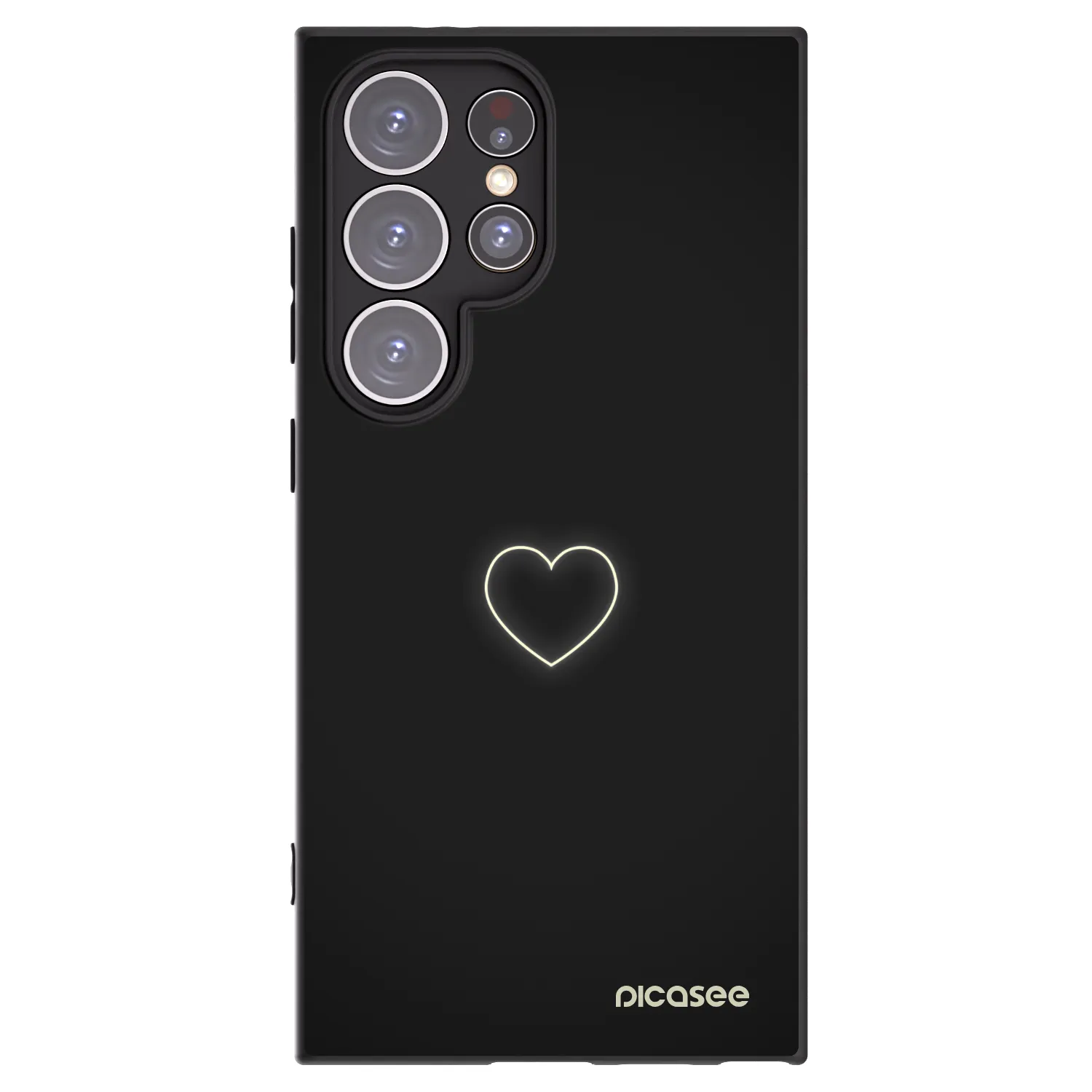 Picasee silikonový černý obal pro Samsung Galaxy S24 Ultra S928B 5G - Heart