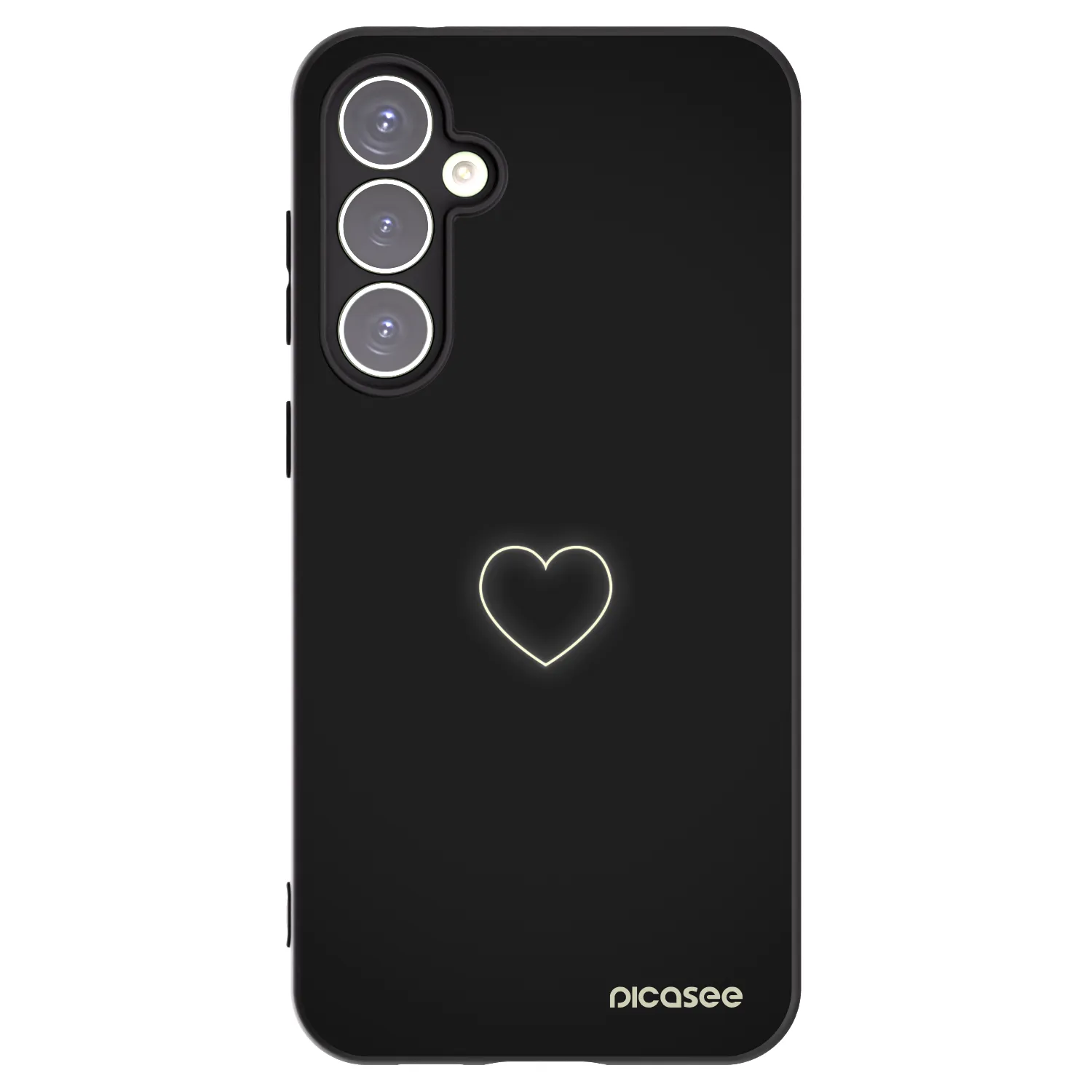 Picasee silikonový černý obal pro Samsung Galaxy S23 FE S711B - Heart