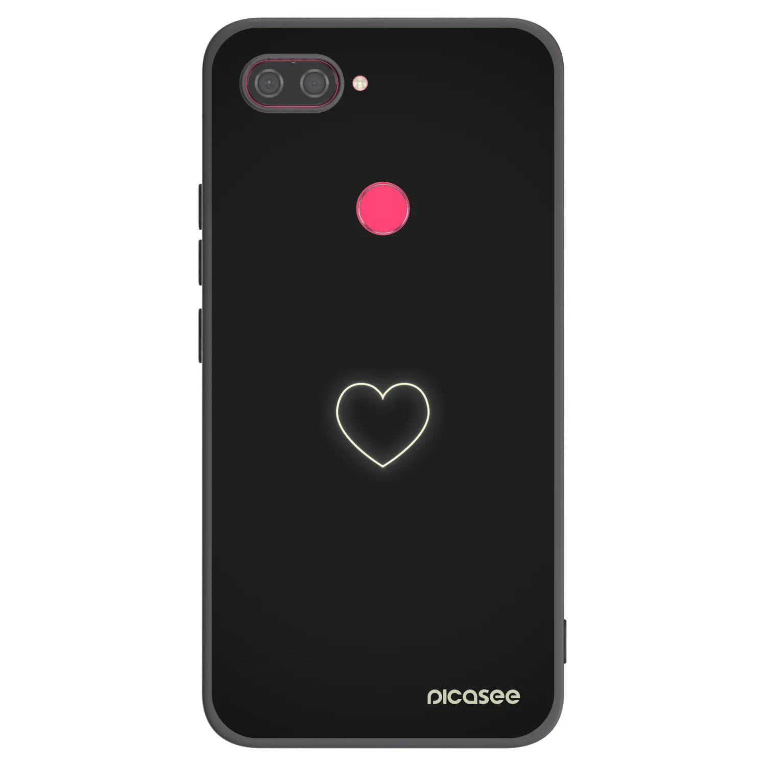 Picasee silikonový černý obal pro Xiaomi Mi 8 Lite - Heart