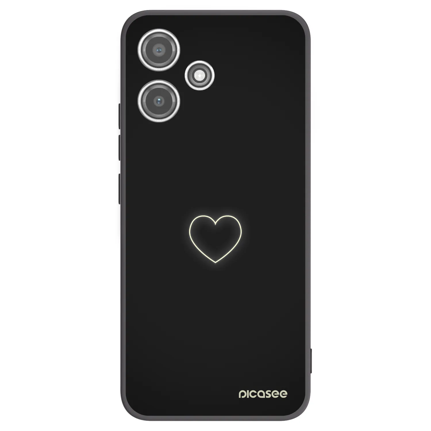 Picasee silikonový černý obal pro Xiaomi Redmi 12 5G - Heart