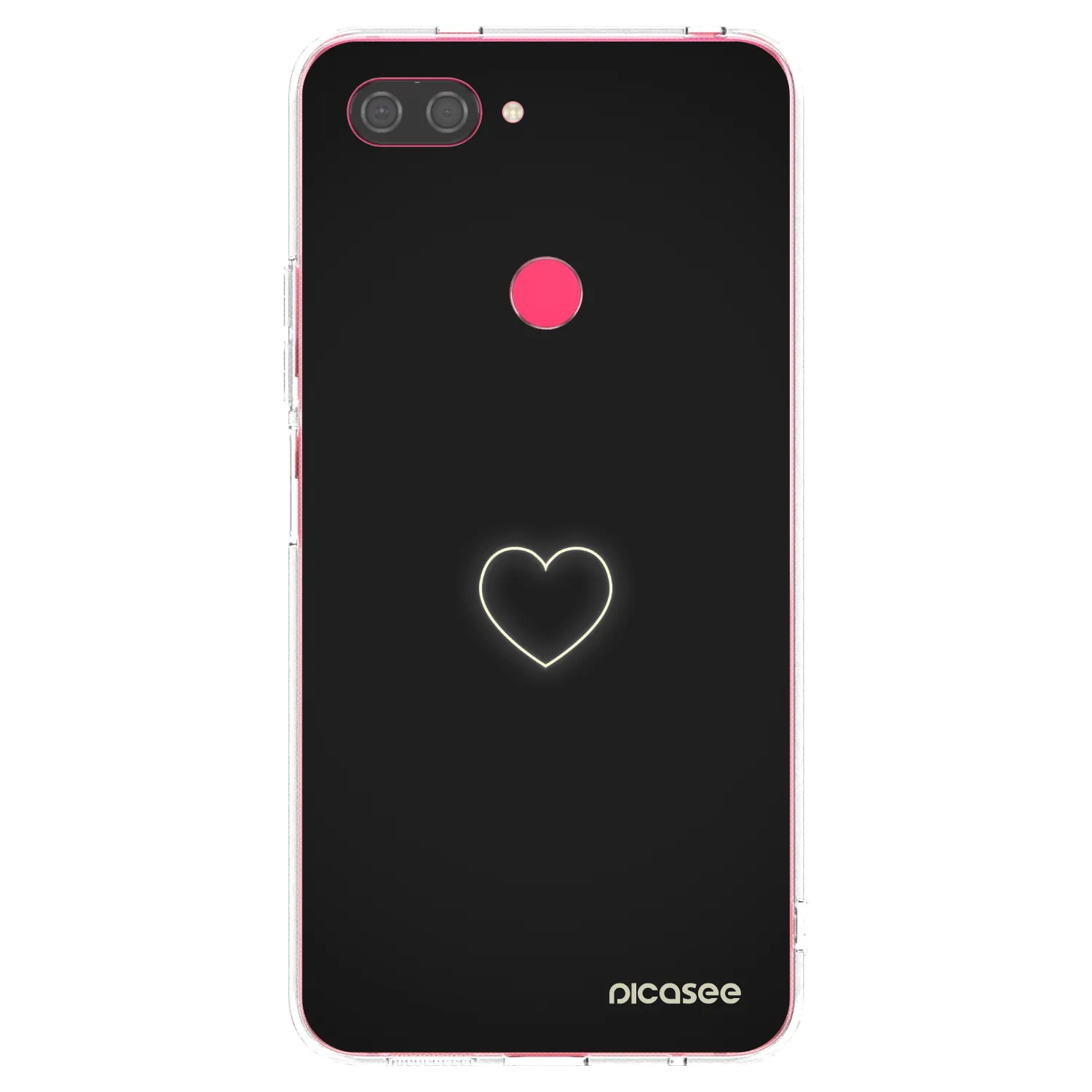 Picasee silikonový průhledný obal pro Xiaomi Mi 8 Lite - Heart