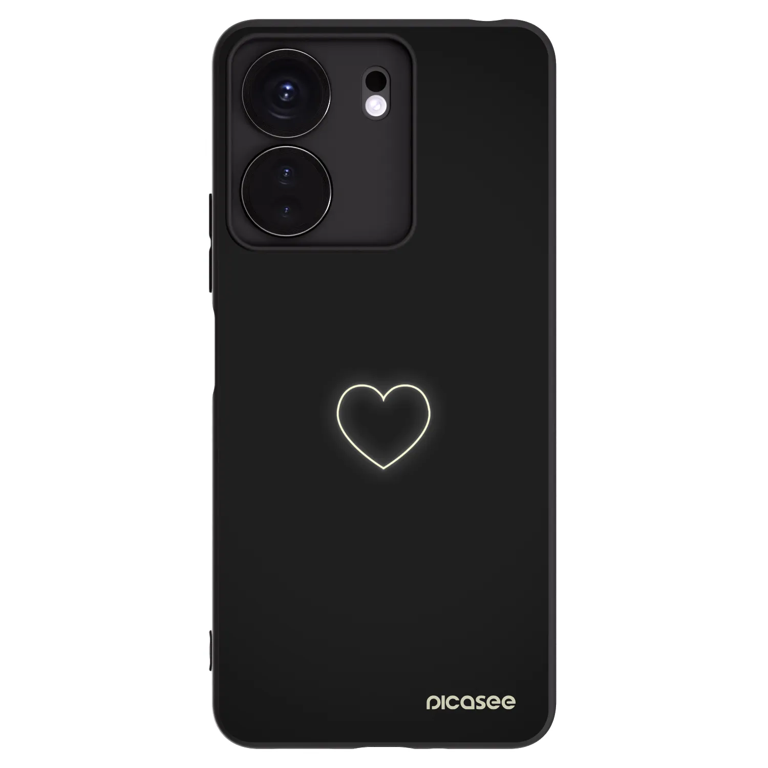 Picasee silikonový černý obal pro Xiaomi Redmi 13C 4G - Heart