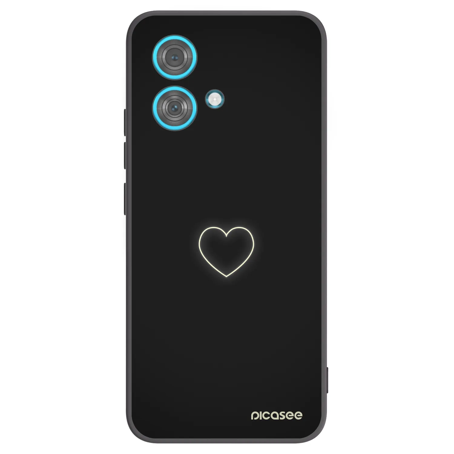 Picasee silikonový černý obal pro Motorola Edge 40 Neo - Heart