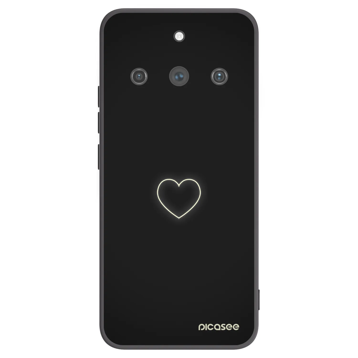Picasee silikonový černý obal pro Realme 11 Pro+ - Heart
