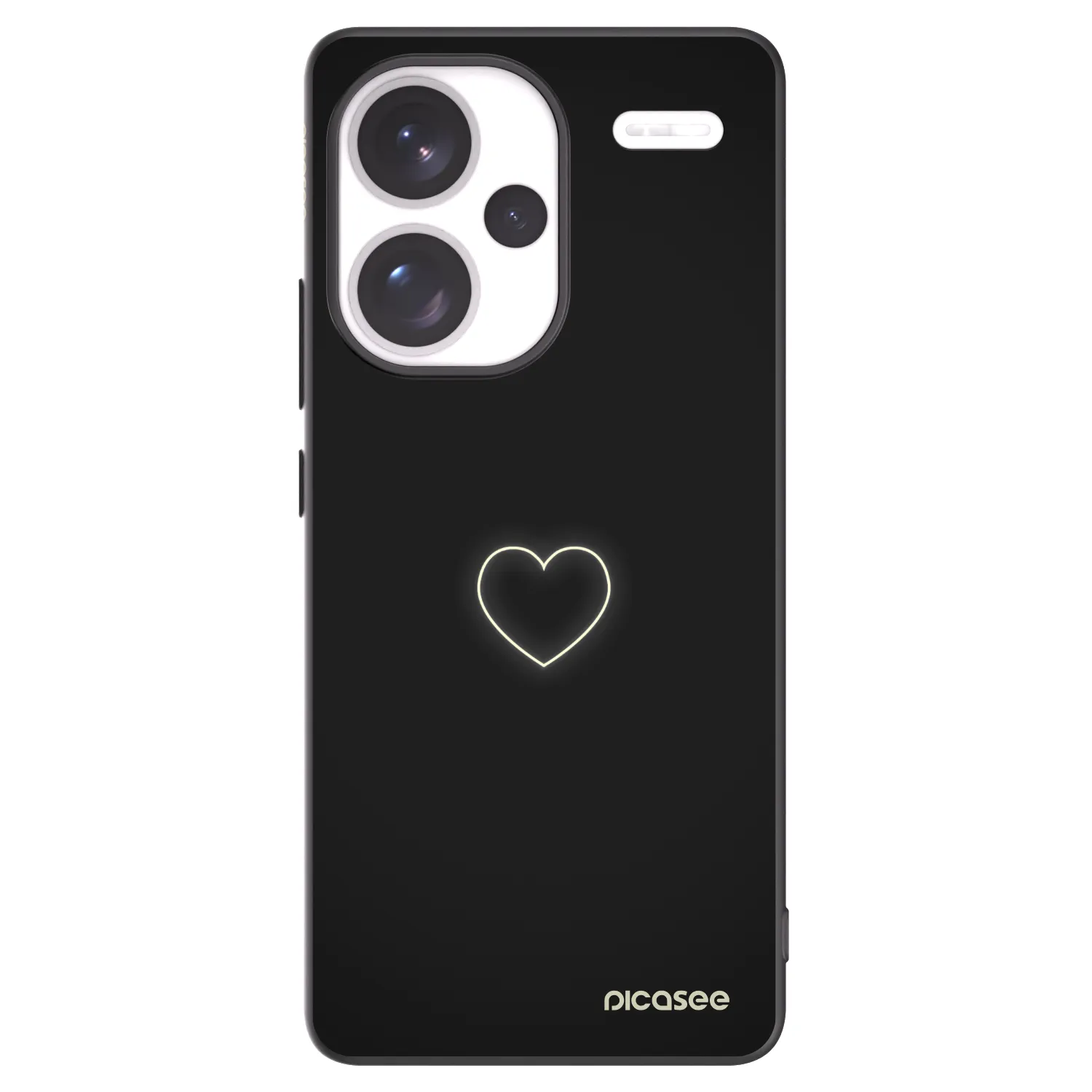 Picasee silikonový černý obal pro Xiaomi Redmi Note 13 Pro+ 5G - Heart