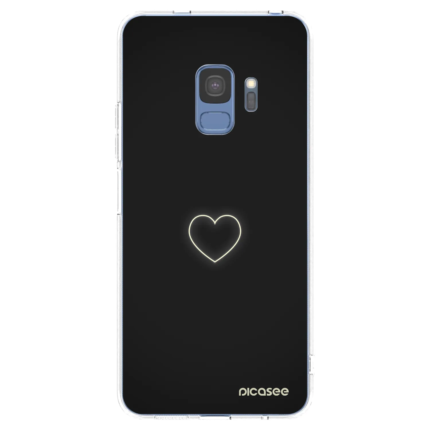 Picasee silikonový průhledný obal pro Samsung Galaxy S9 G960F - Heart