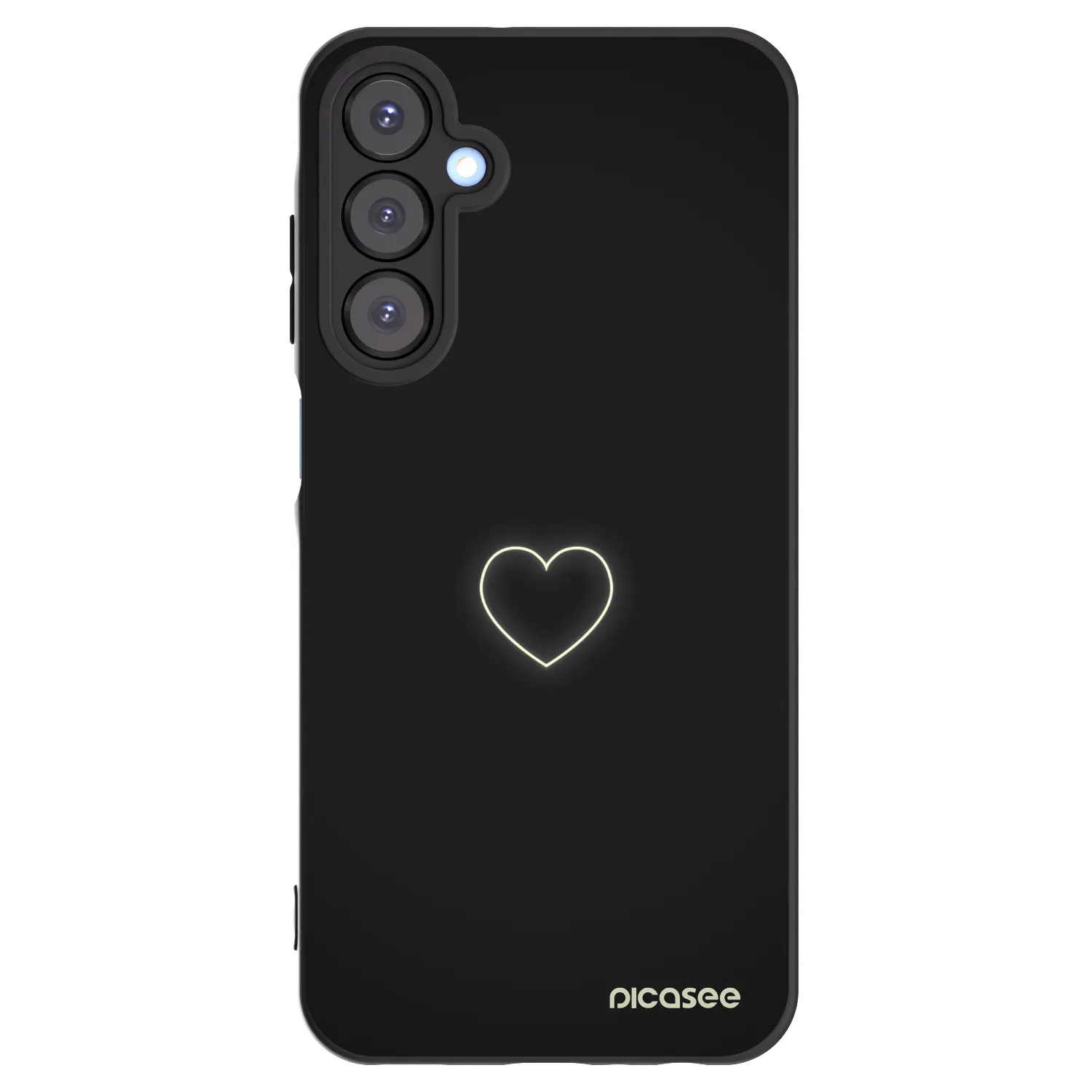 Picasee silikonový černý obal pro Samsung Galaxy A25 A256B 5G - Heart